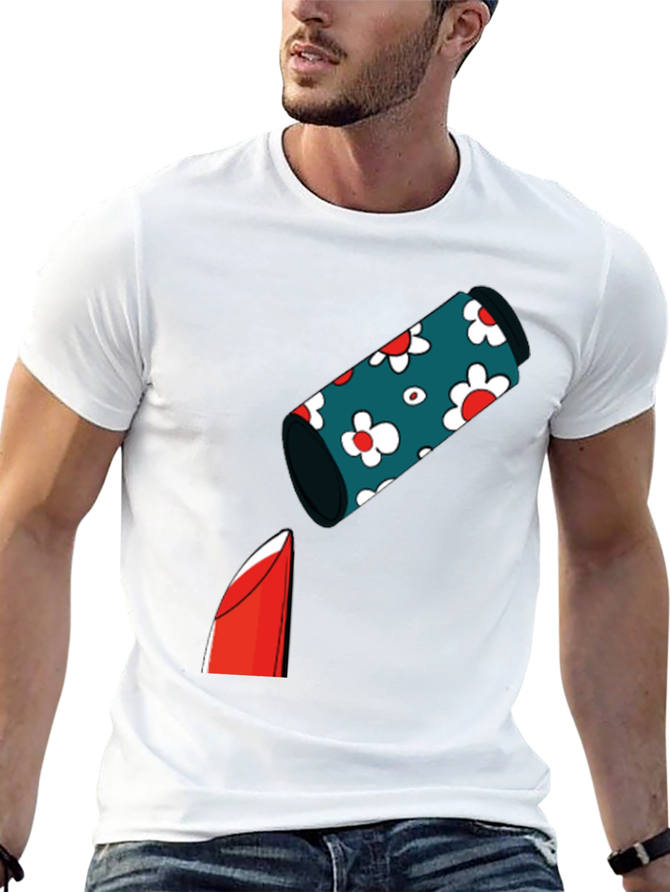 Funky Lipstick Graphic T-Shirt
