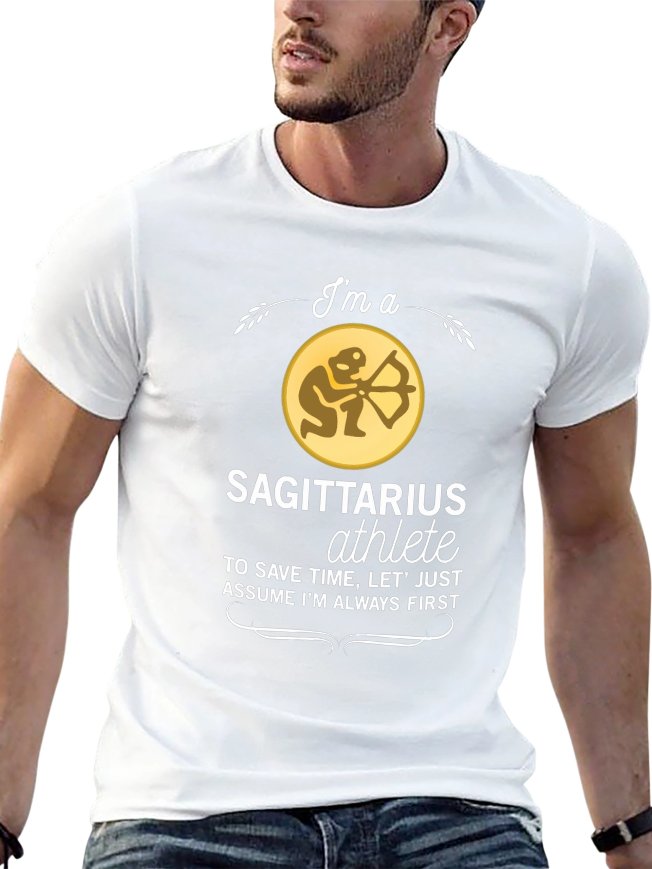 Sagittarius Athlete Black T-Shirt