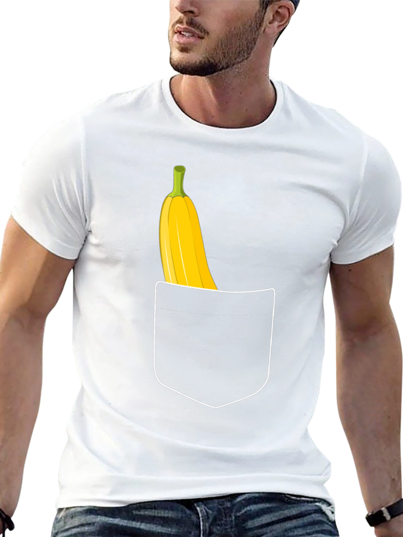 Banana Pocket Graphic Tee - Quirky Fun