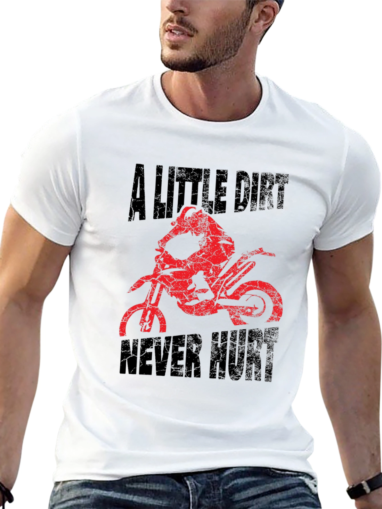A Little Dirt Never Hurt Black Graphic T-Shirt
