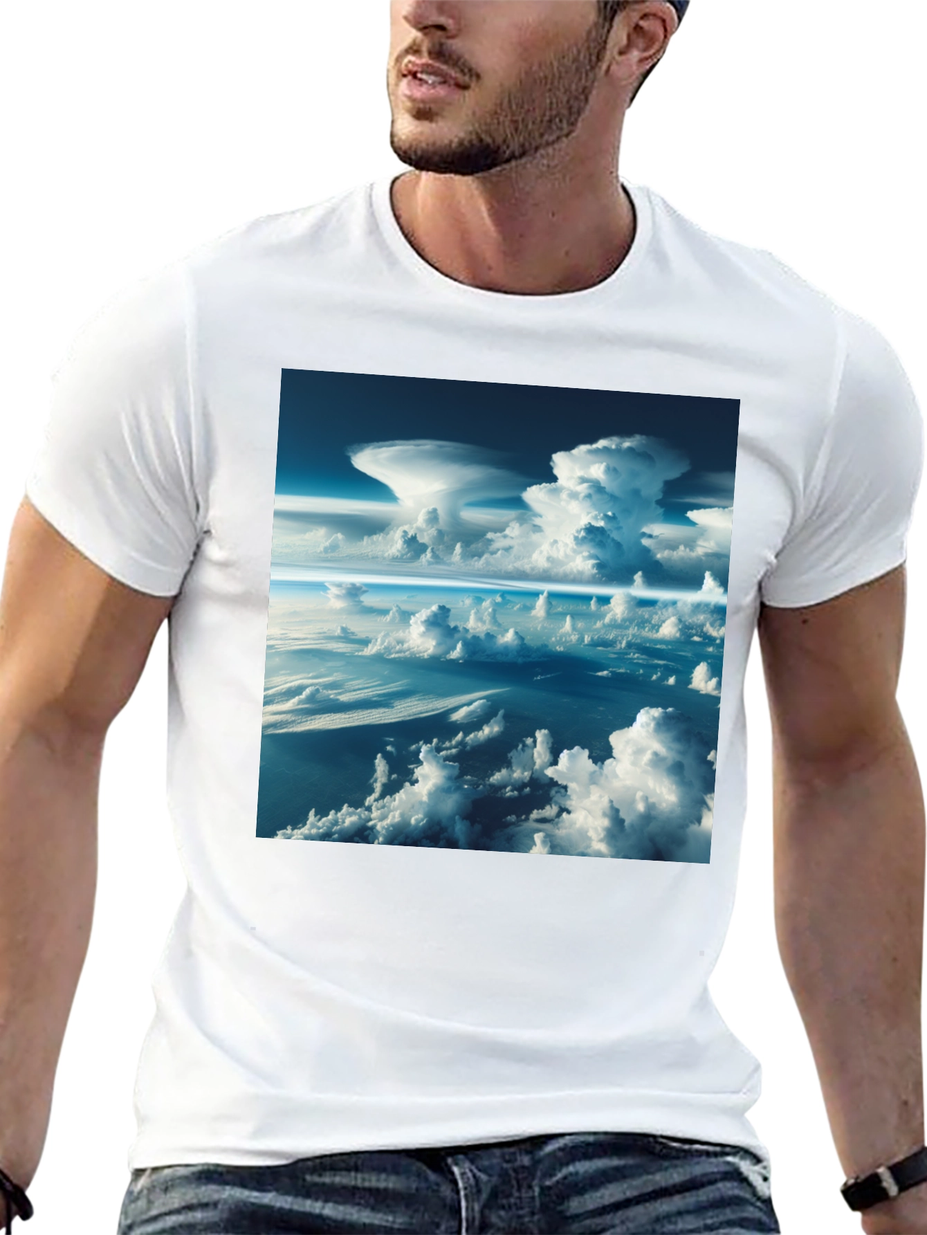 Cloudscape Graphic Tee - Unique Sky Print