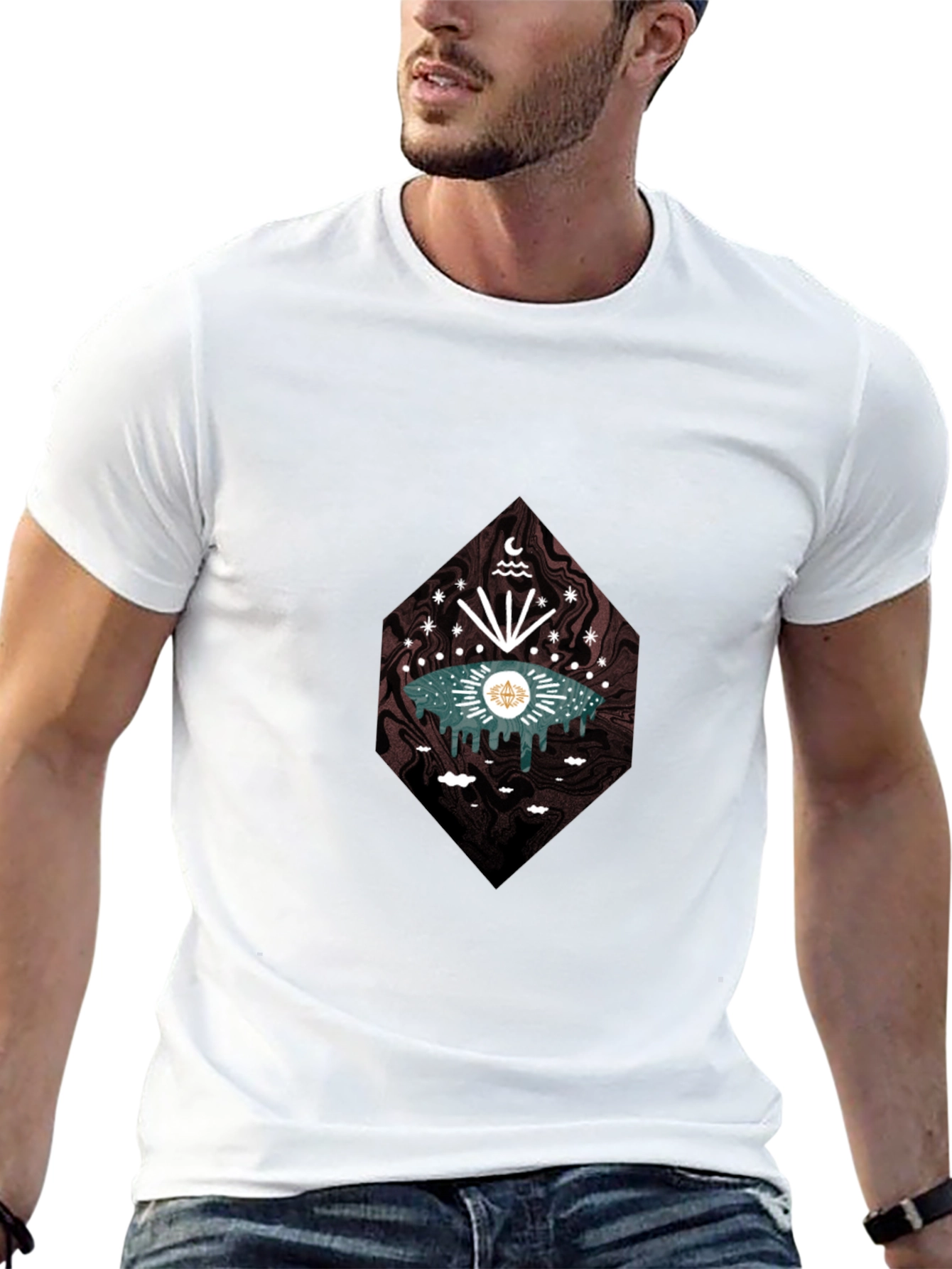 Eye Graphic T-Shirt Black Cotton Tee