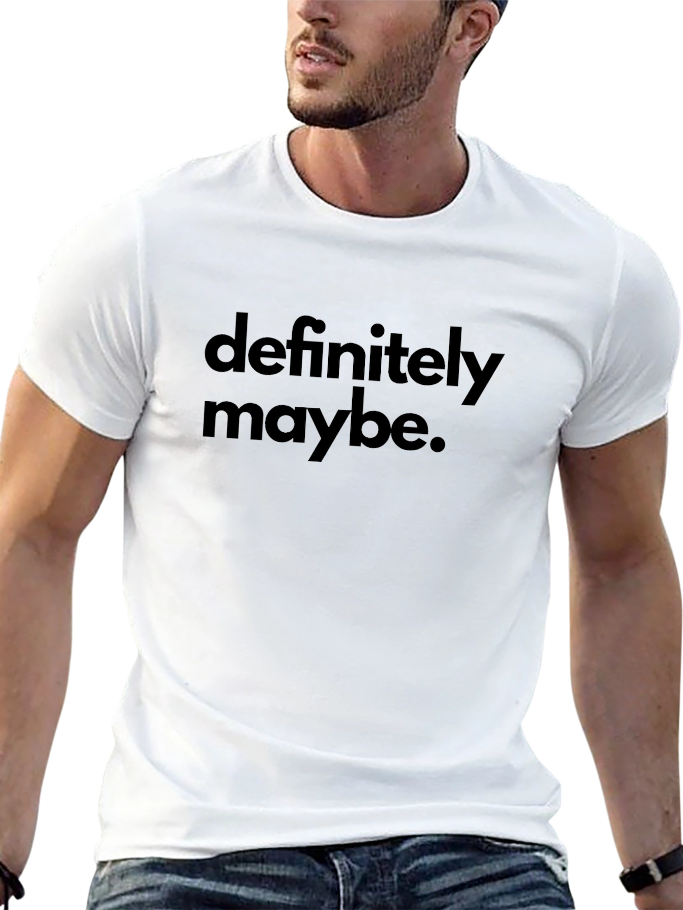 Definitely Maybe Graphic Tee - Casual Black T-Shirt