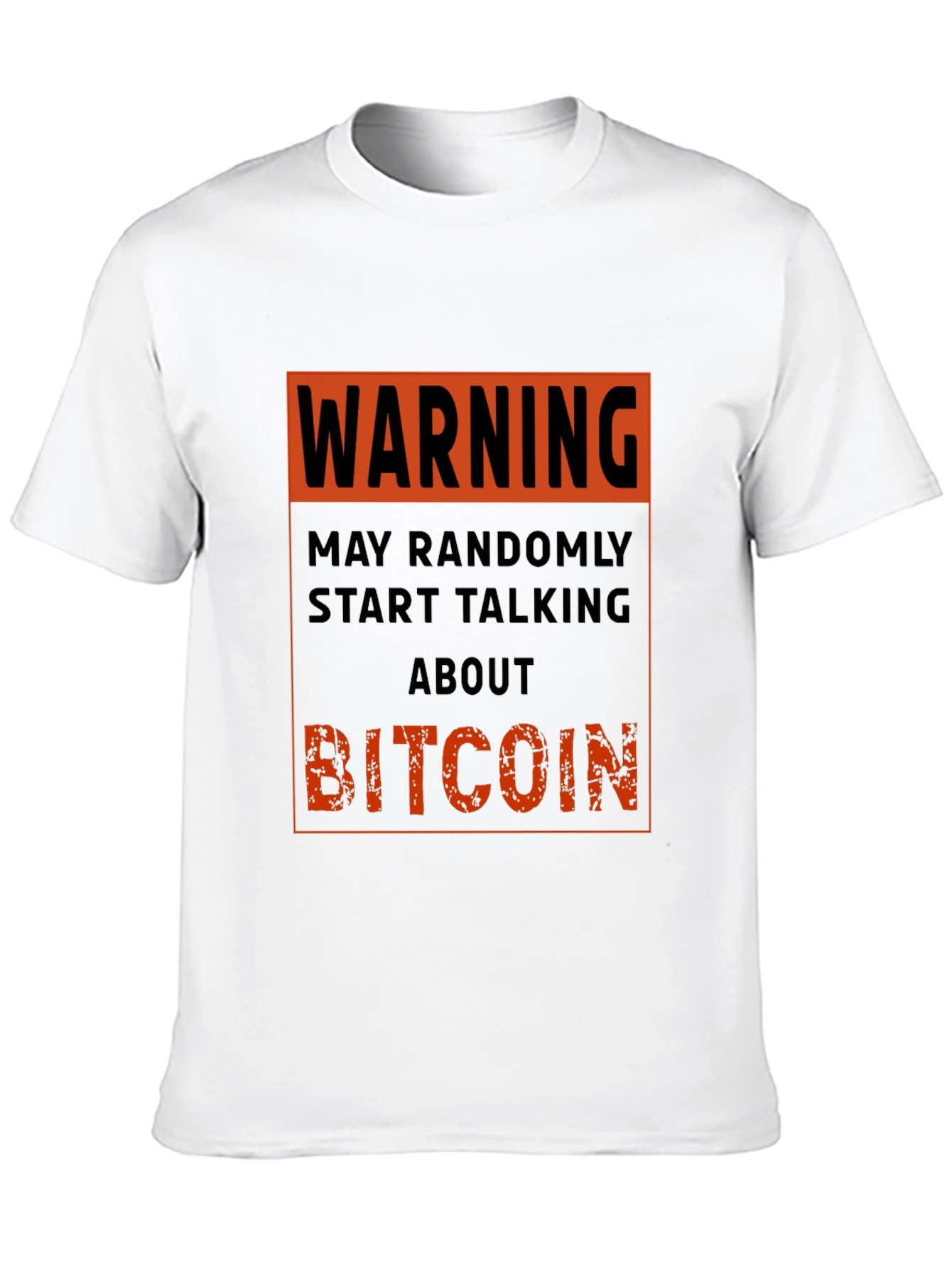 Warning Bitcoin T-Shirt - Funny Crypto Tee