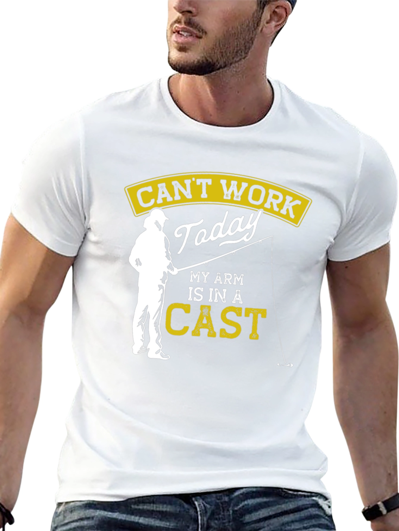 Funny Fishing T-Shirt - Cant Work Today
