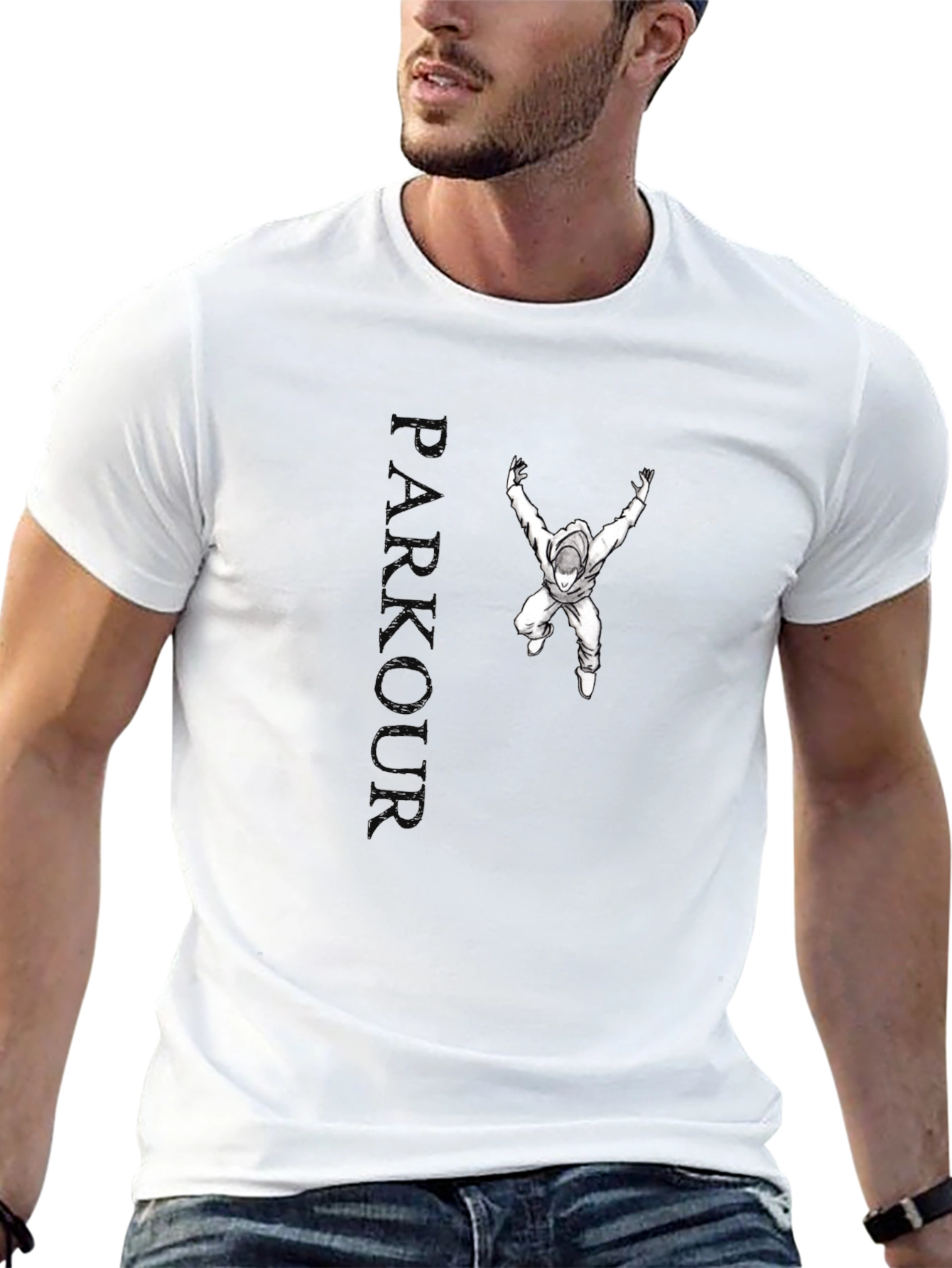 Parkour Graphic Black T-Shirt