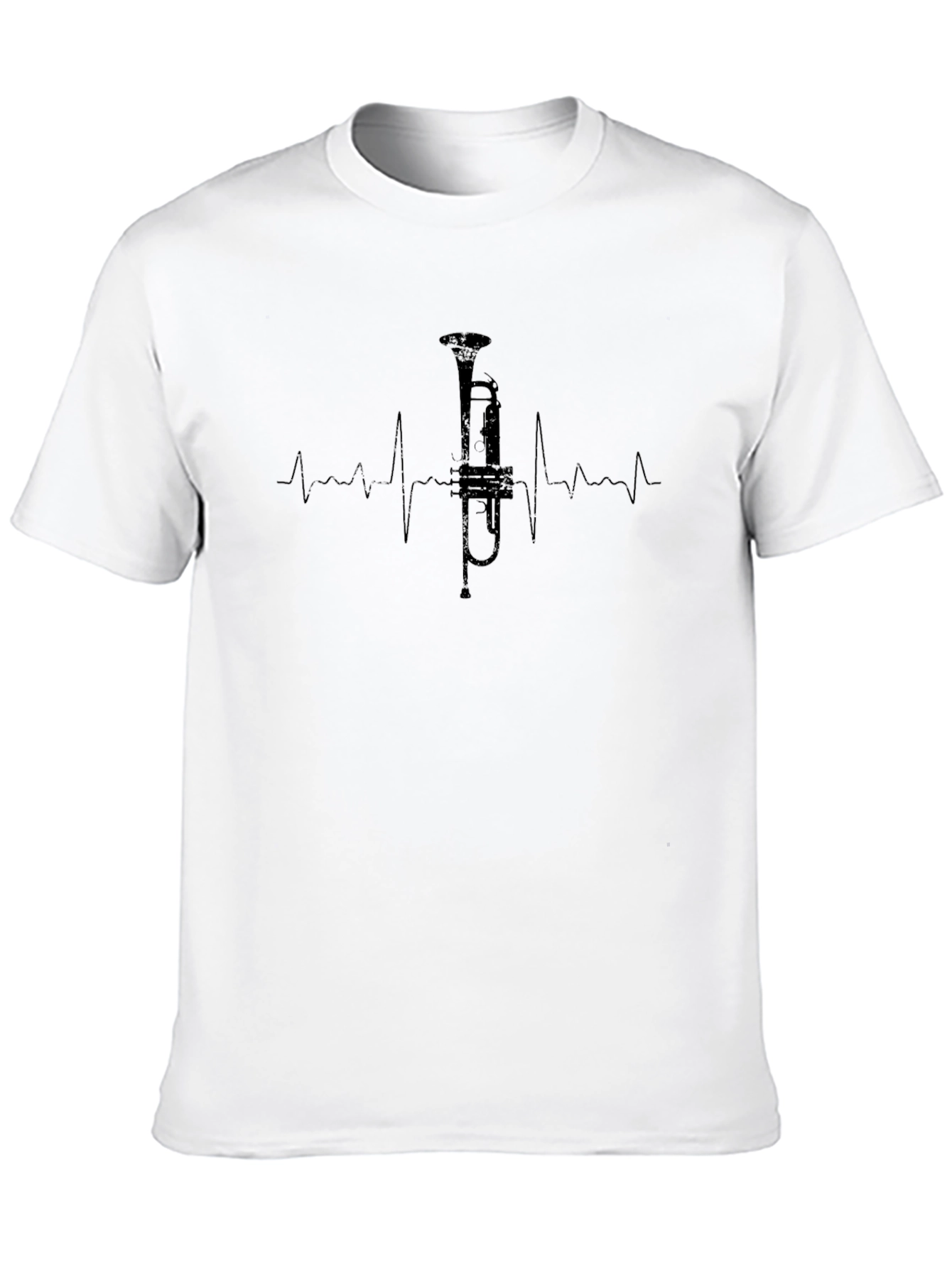 Trumpet Heartbeat T-Shirt - Music Lover Tee