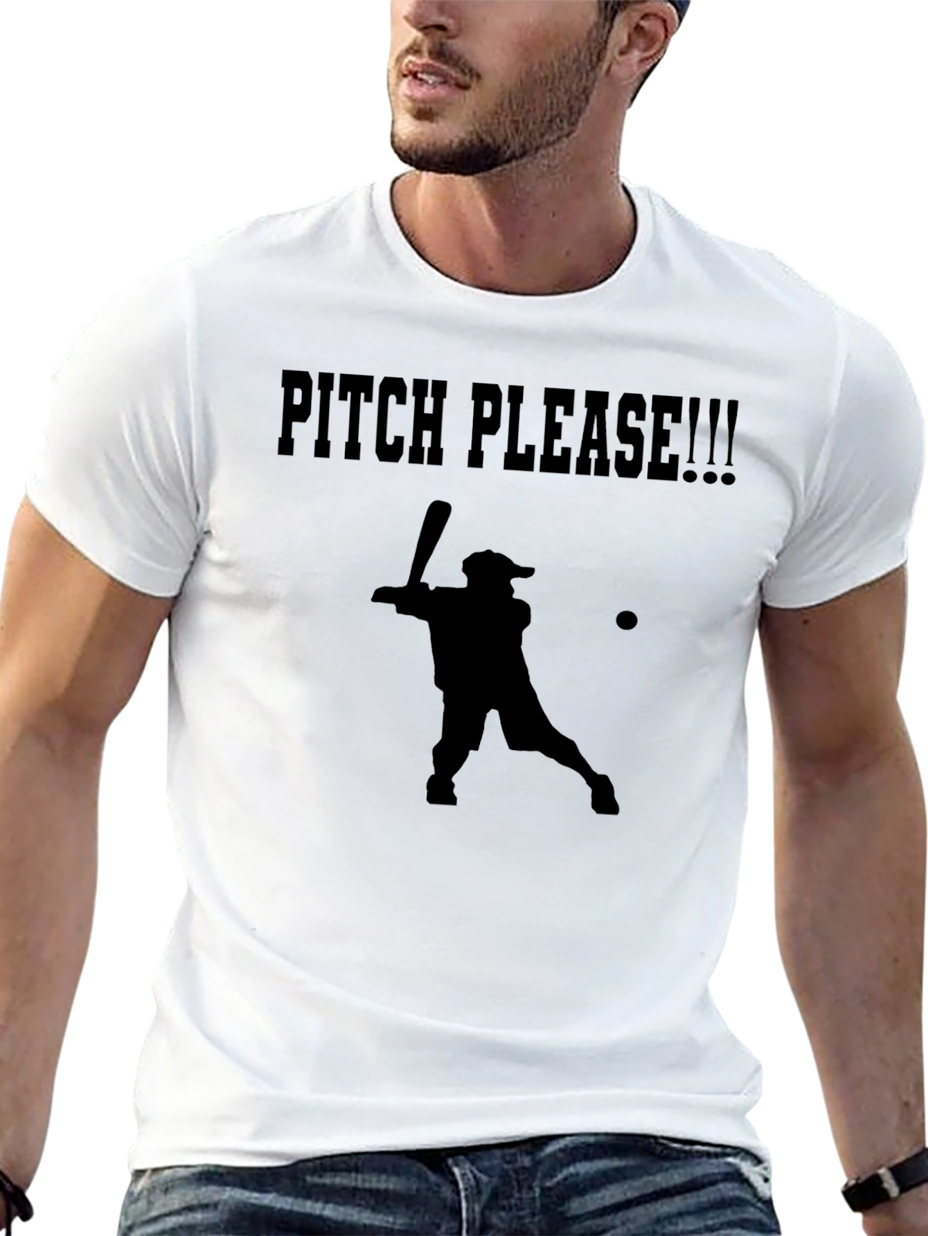 Pitch Please Baseball Graphic T-Shirt