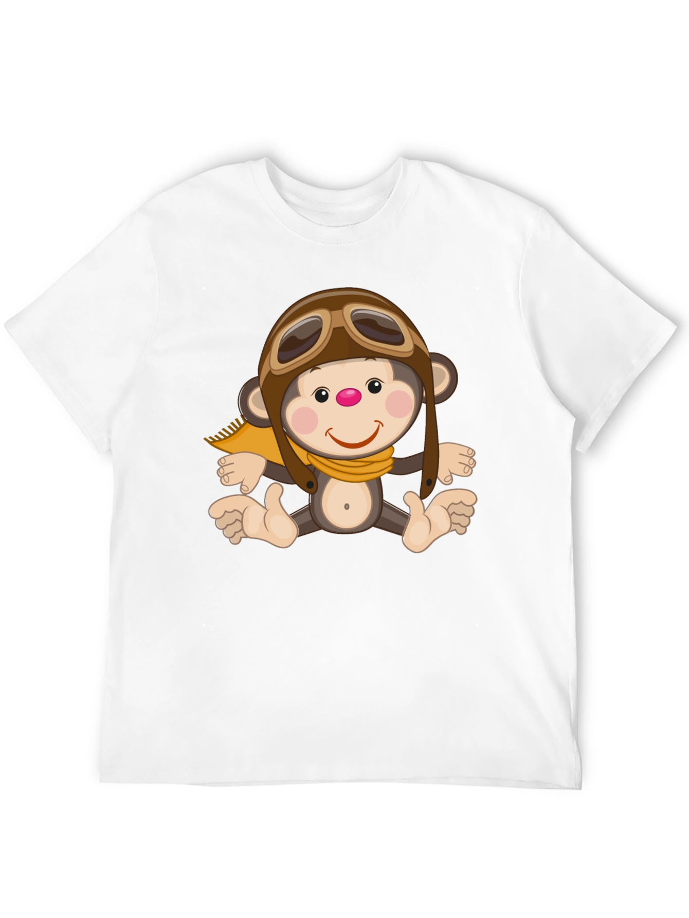 Monkey Pilot Graphic T-Shirt Novelty Print Tee