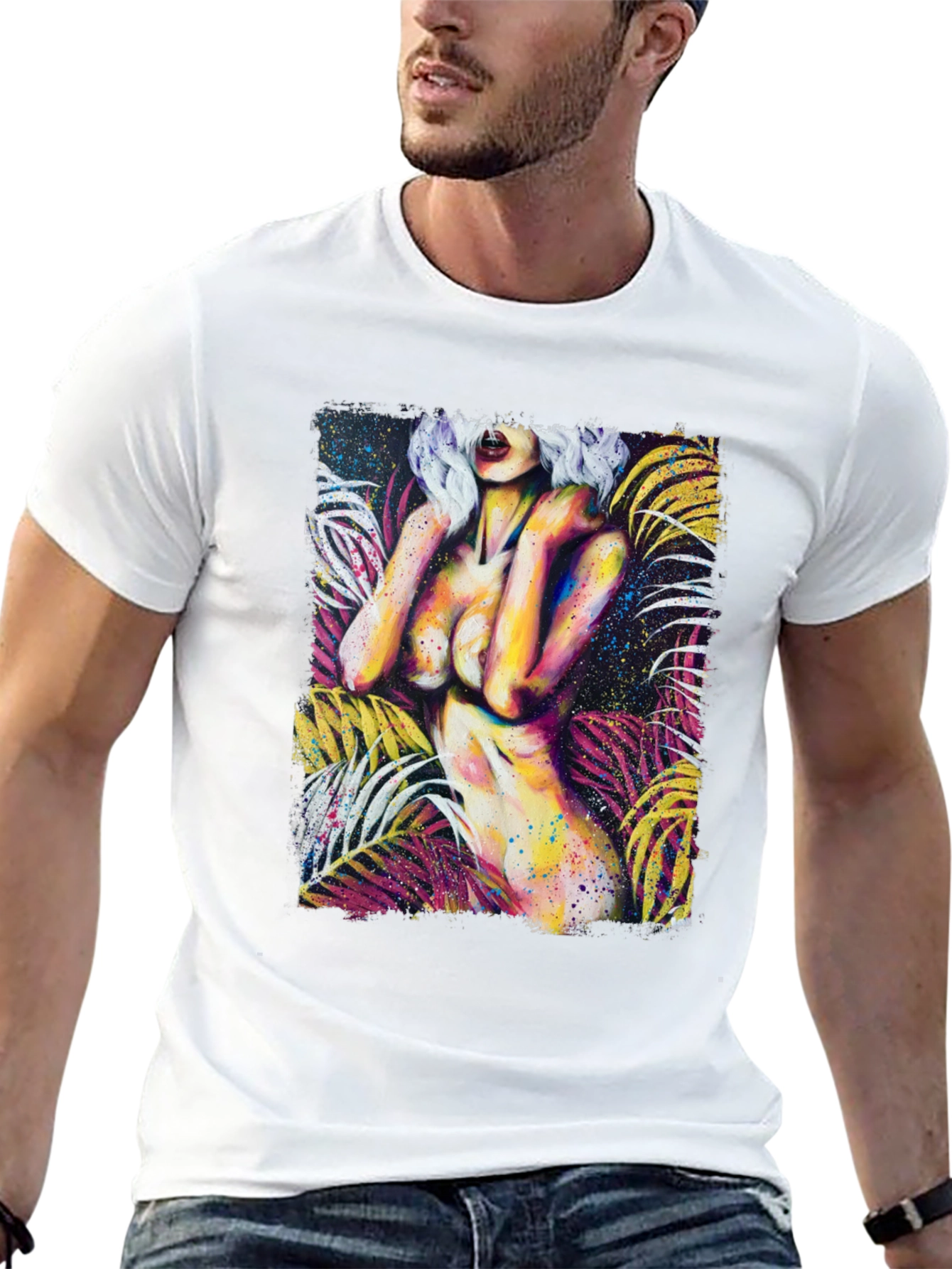 Tropical Temptation Graphic Tee - Black