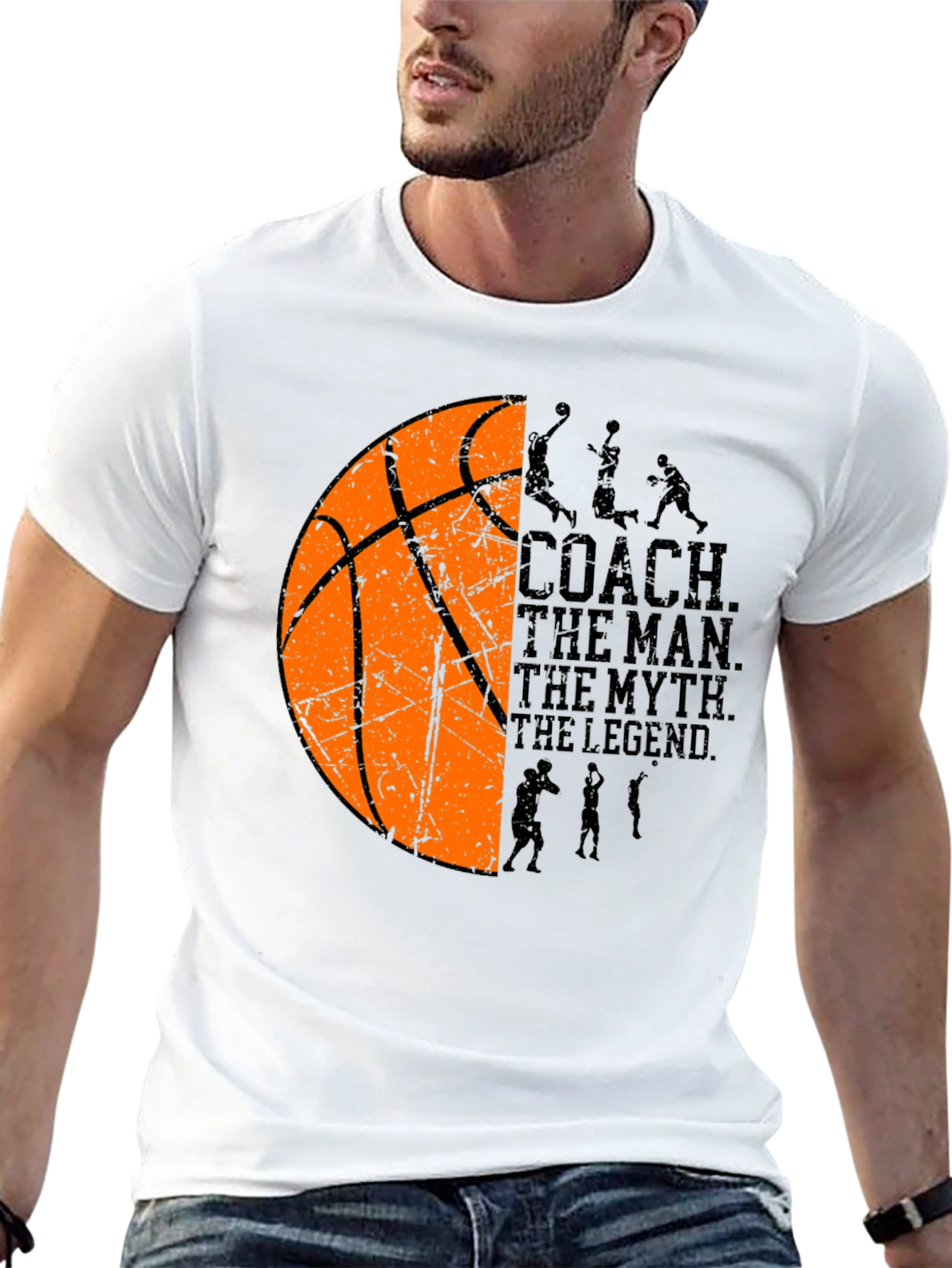 Basketball Coach T-Shirt: The Man The Myth The Legend