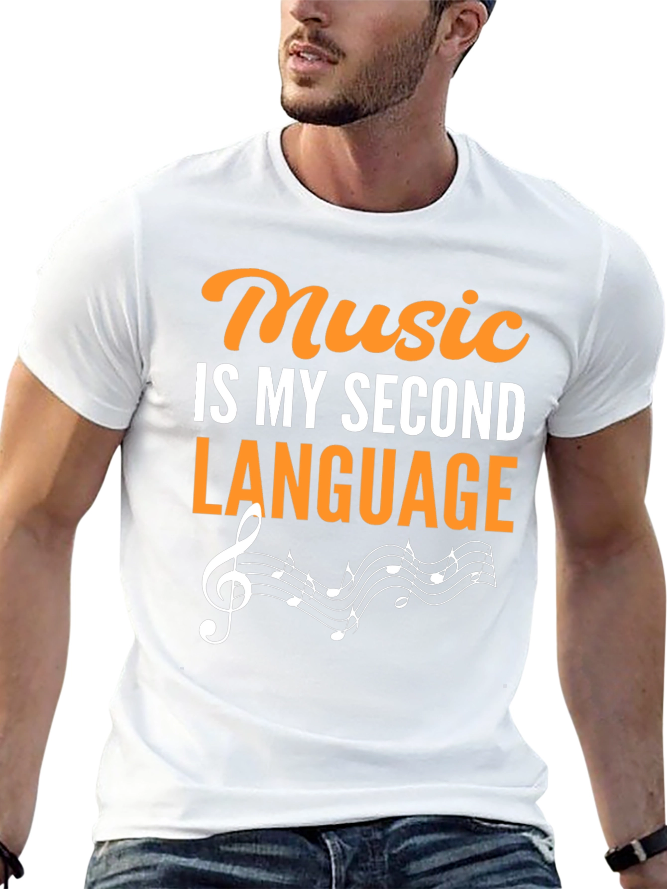 Music Is My Second Language Graphic Tee