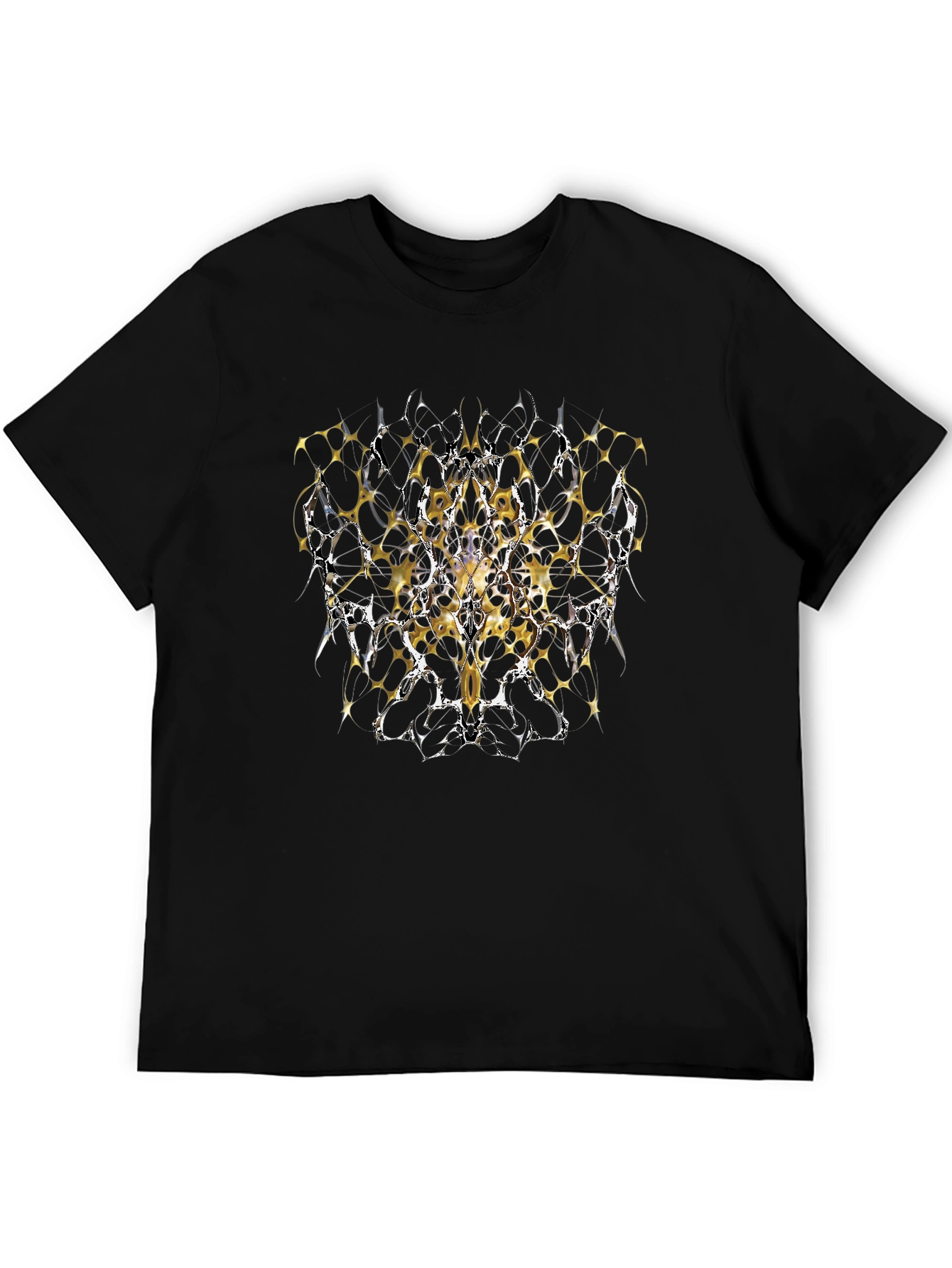 Abstract Graphic Print Black T-Shirt