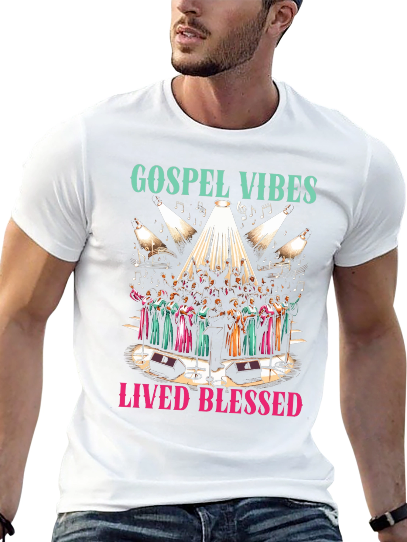 Gospel Vibes Graphic Tee - Lived Blessed Shirt