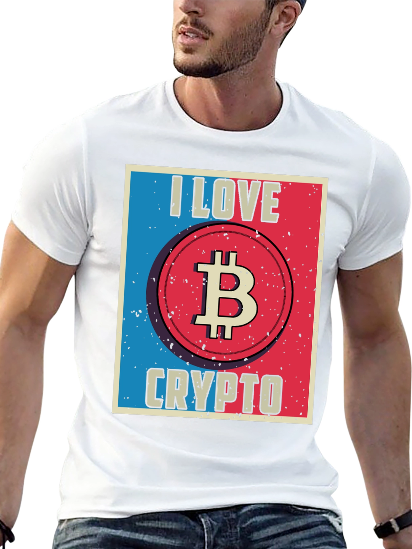 I Love Crypto Bitcoin Black T-Shirt