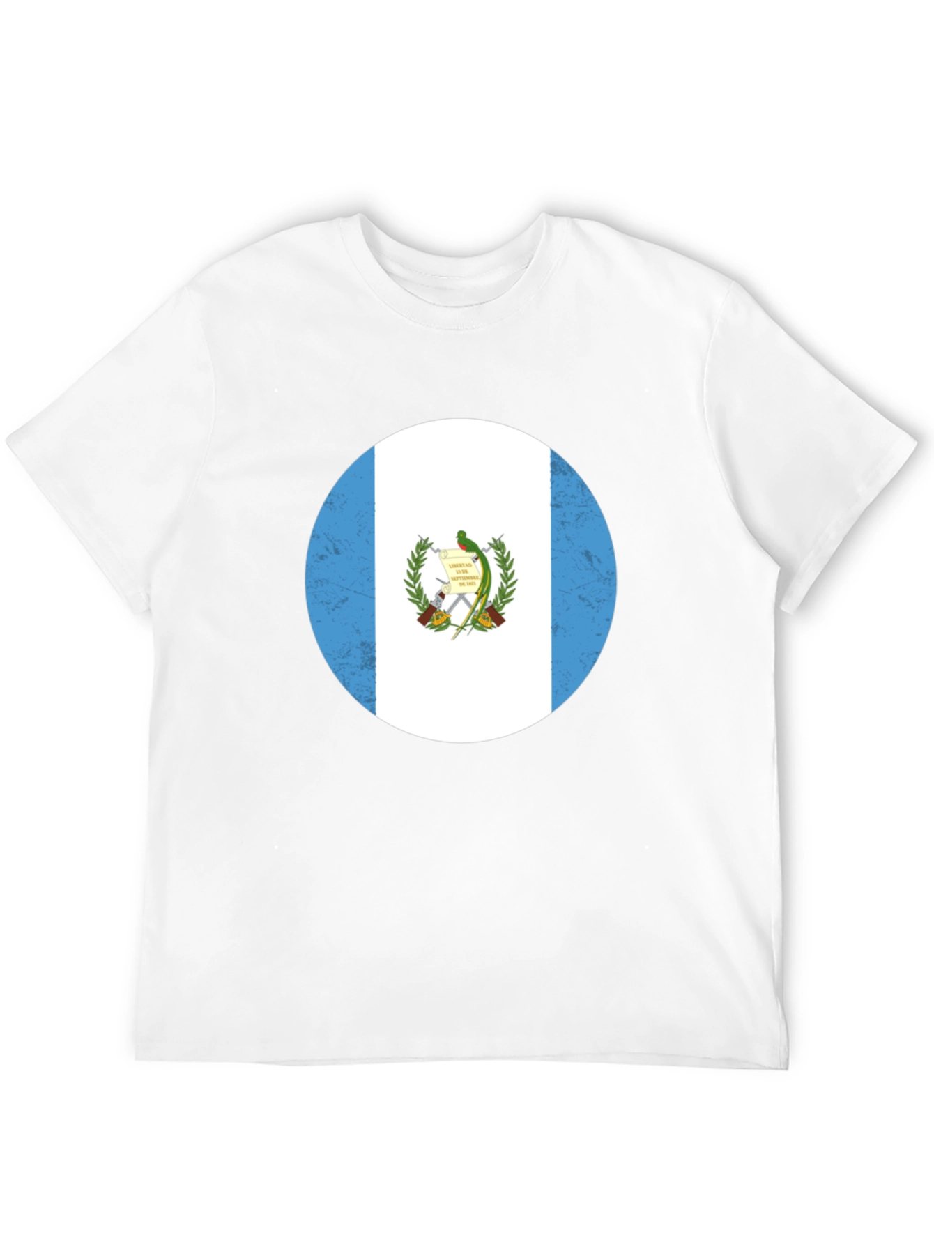Guatemala Flag Graphic Tee - Black Cotton T-Shirt