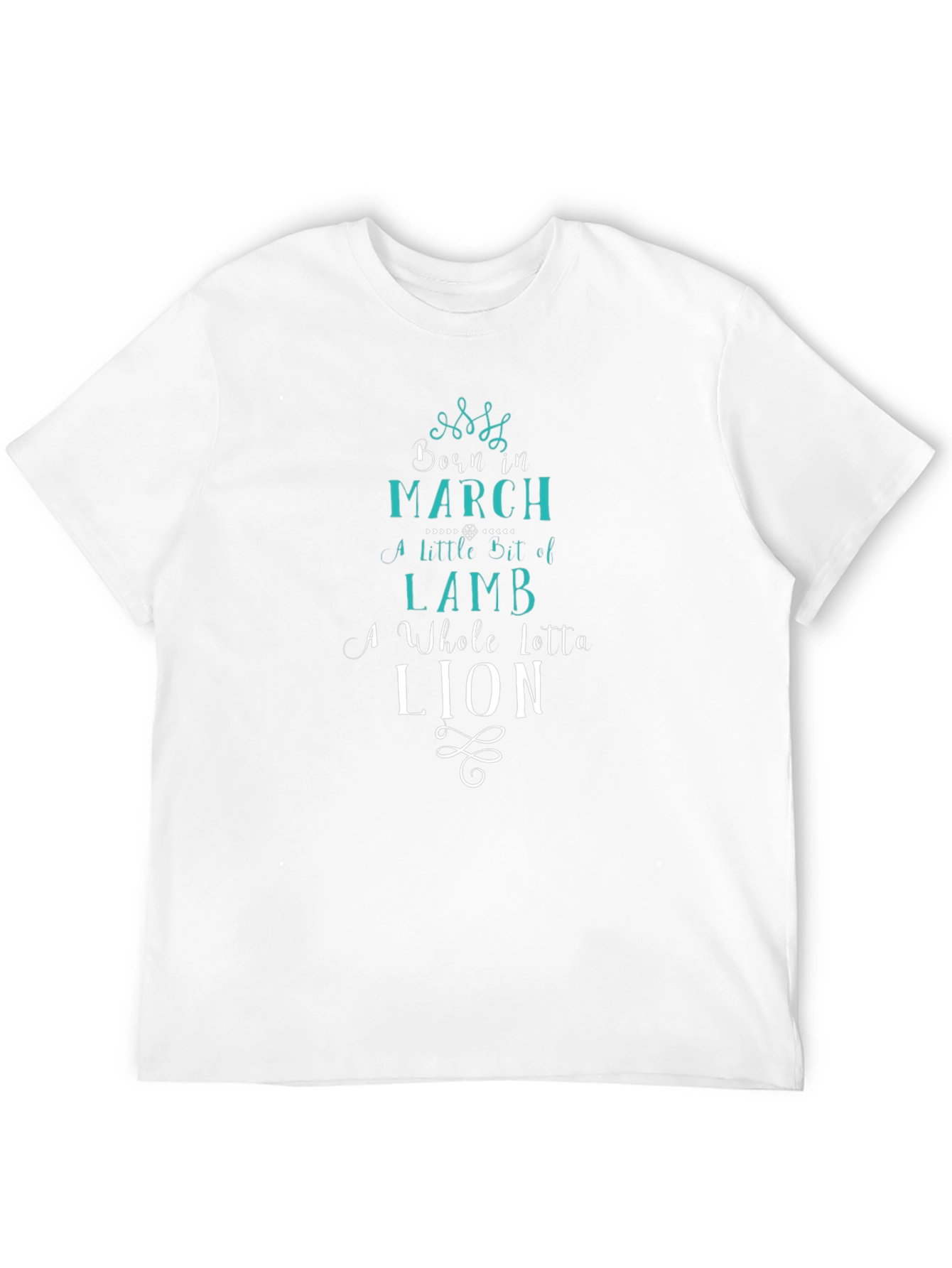 Born in March Zodiac T-Shirt - Lamb Lion
