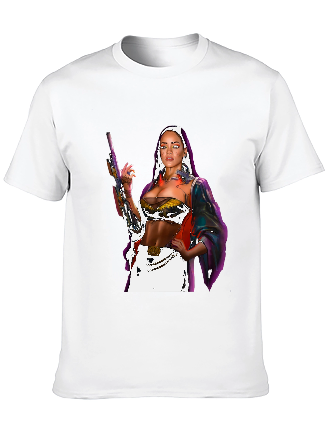 Cyberpunk Girl T-Shirt - Futuristic Fashion Tee