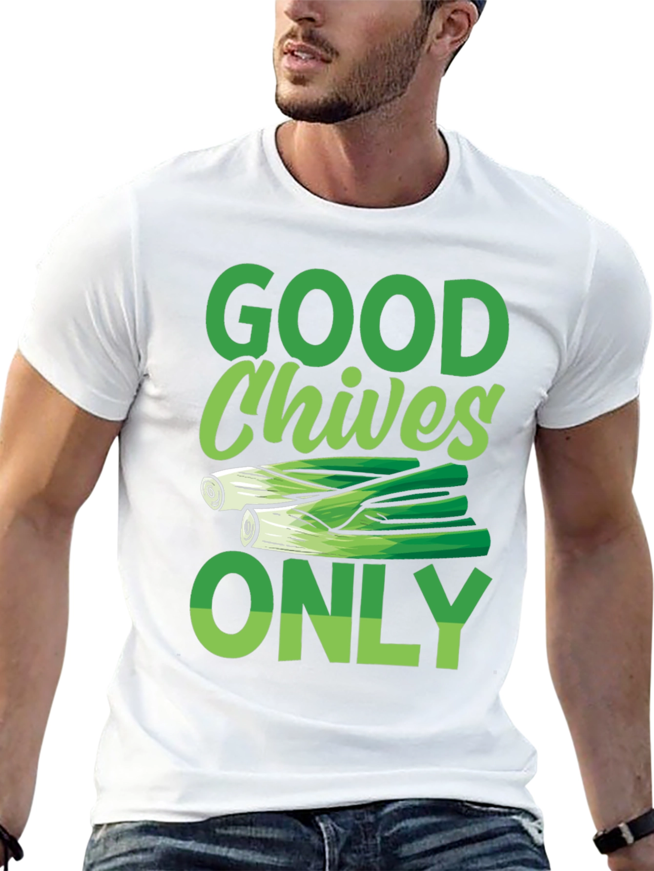 Good Chives Only Graphic Tee - Food Lovers T-Shirt