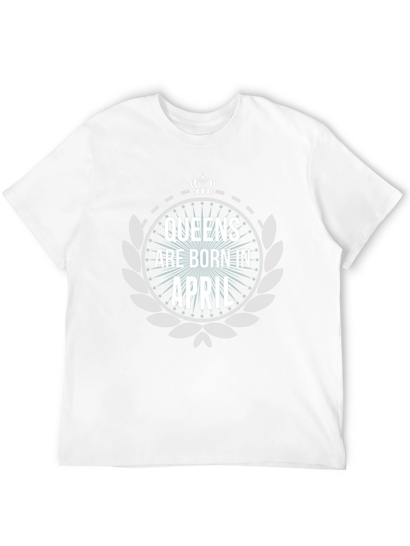 Queens Are Born In April Black T-Shirt