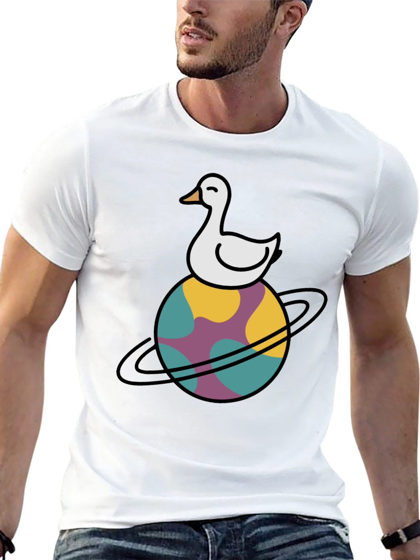 Duck Planet Tee - Quirky Graphic T-Shirt