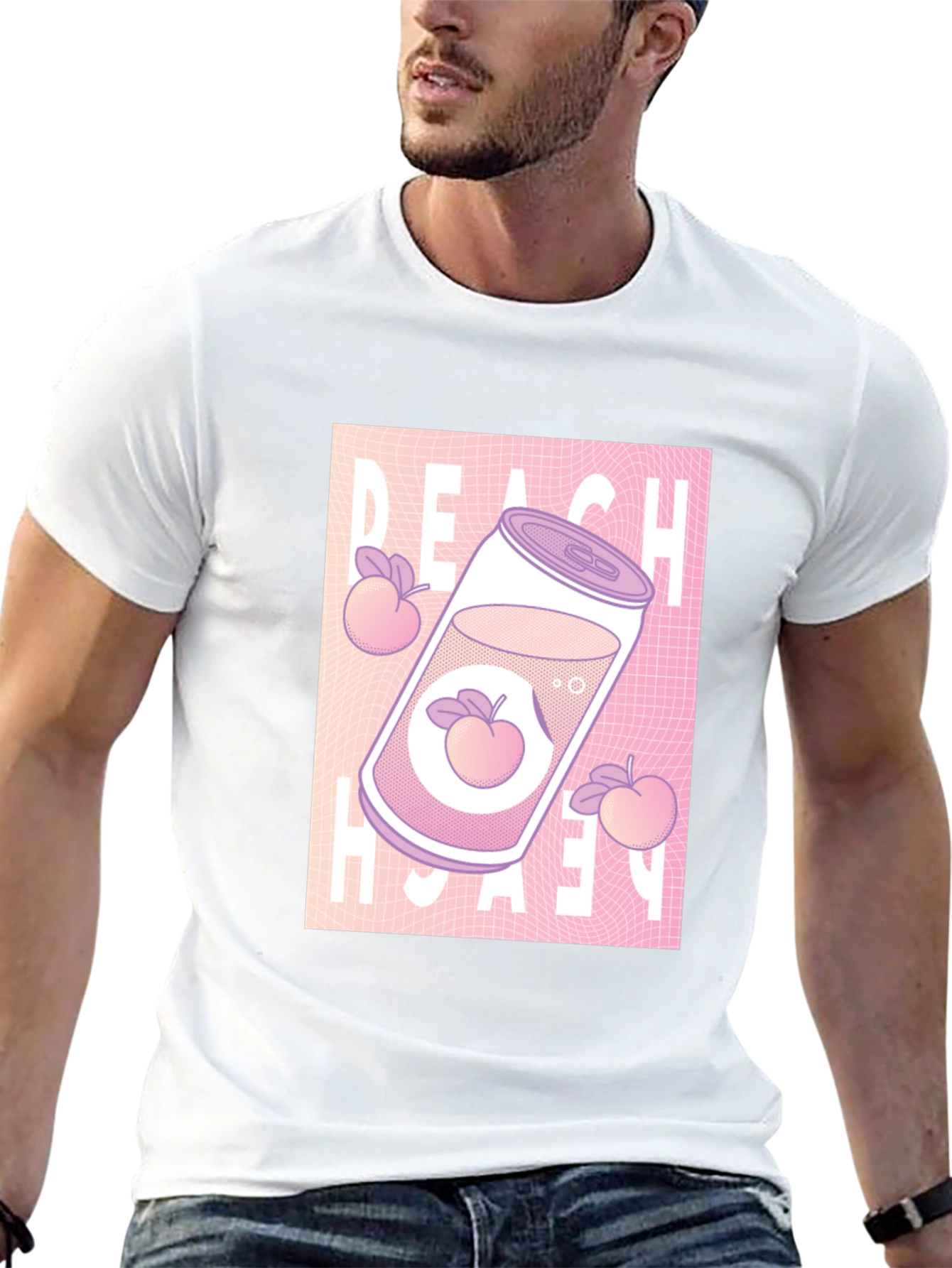 Peach Drink Aesthetic Graphic T-Shirt