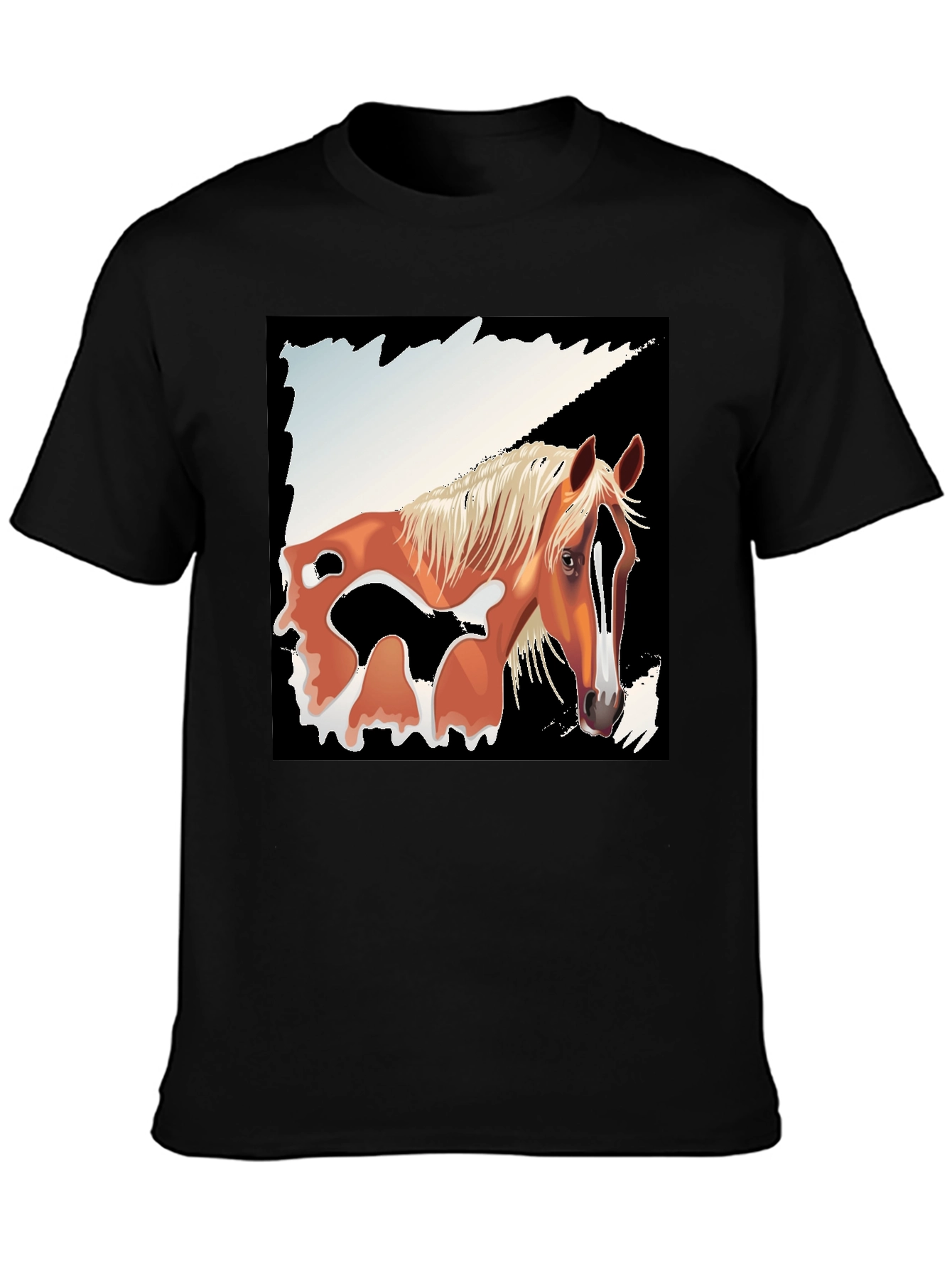 Horse Graphic Tee - Mens Black T-Shirt