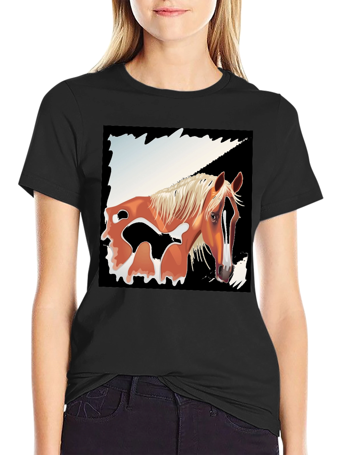 Horse Graphic Tee - Mens Black T-Shirt