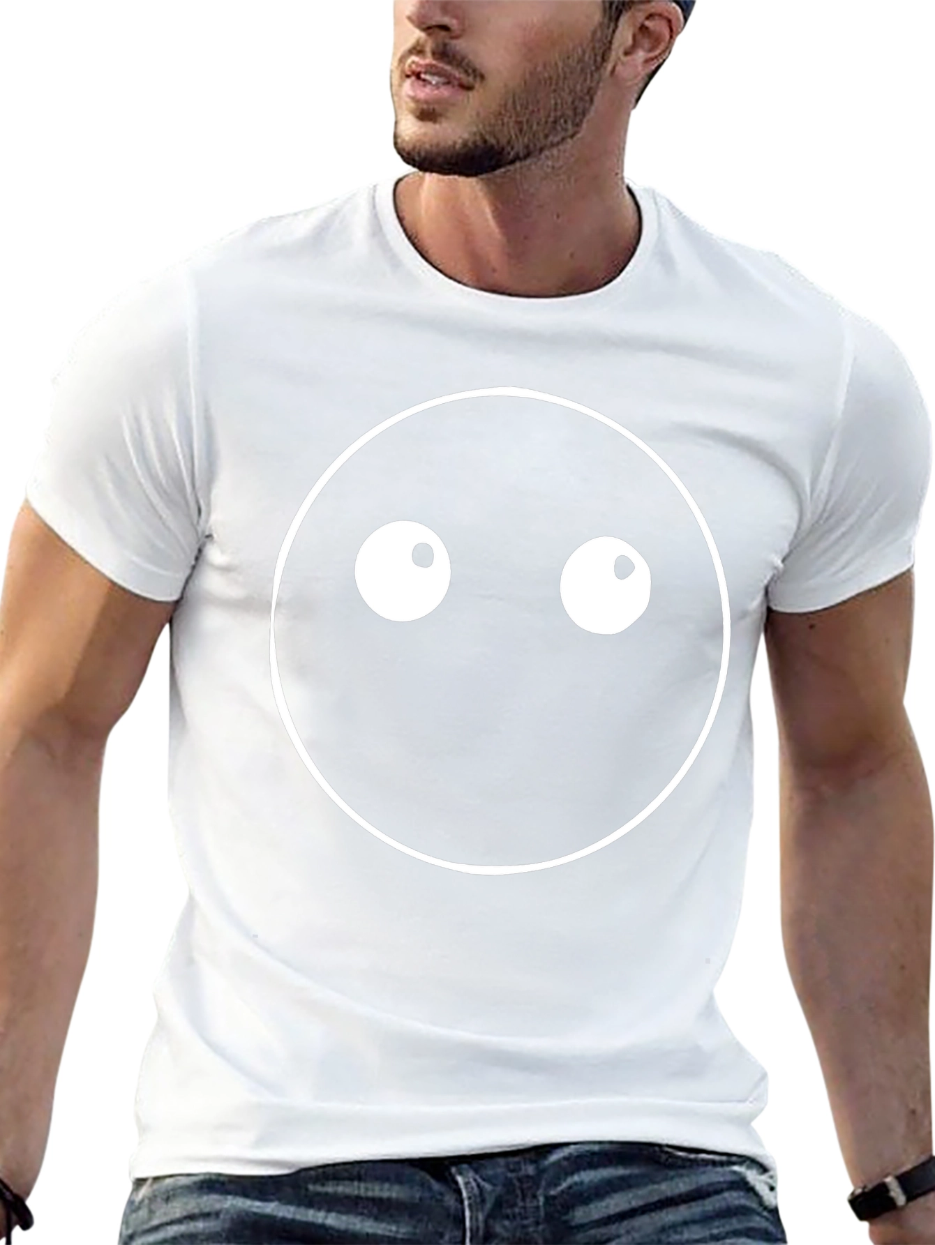 Funny Googly Eyes Graphic Black T-Shirt