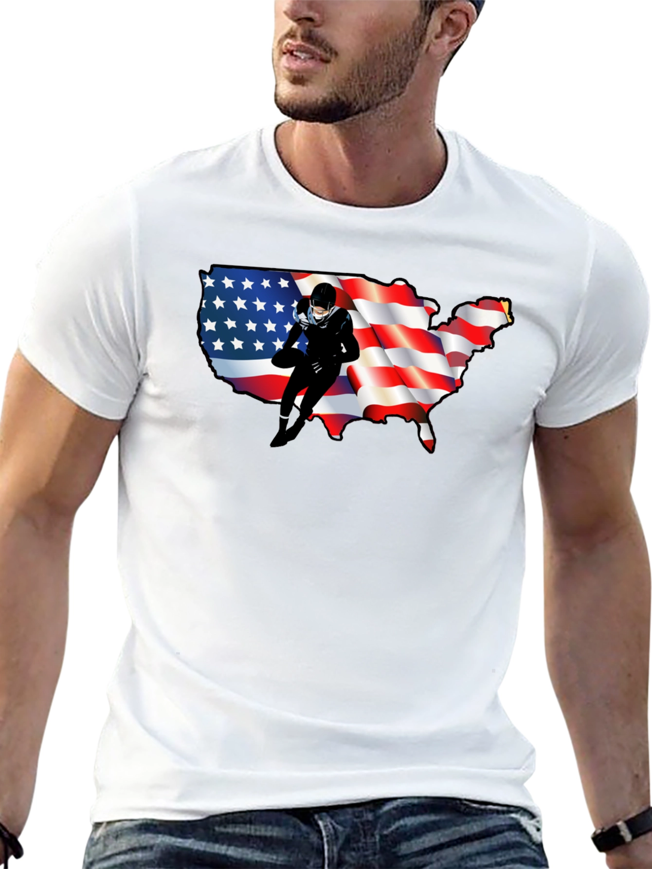 USA Football T-Shirt: Patriotic Pride