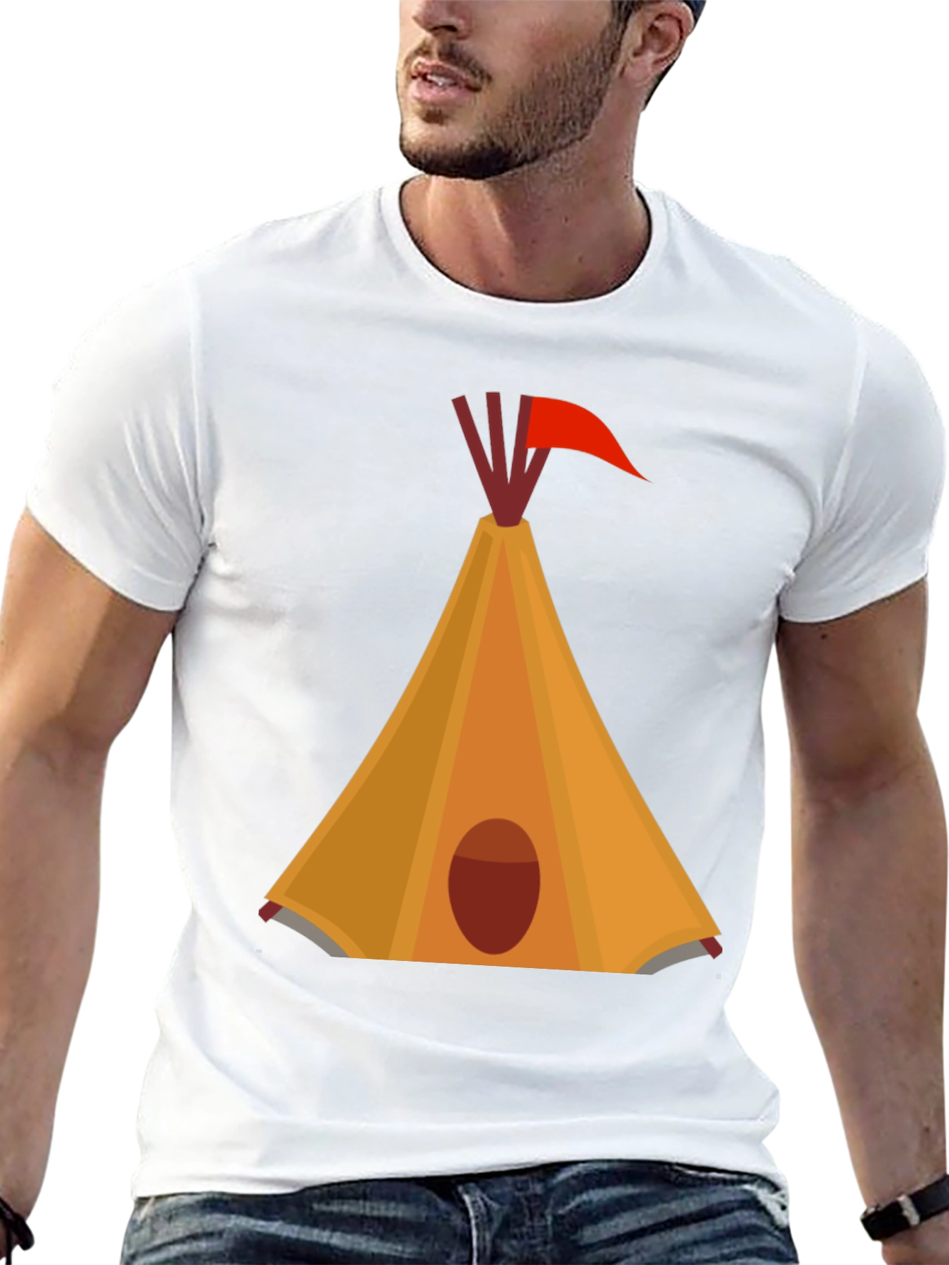 Teepee Graphic Black T-Shirt