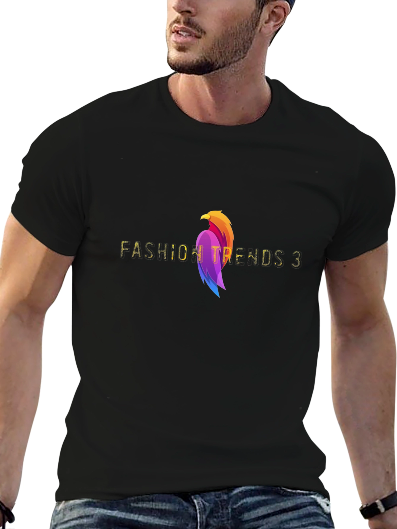 Fashion Trends 3 Graphic Tee - Stylish Black T-Shirt