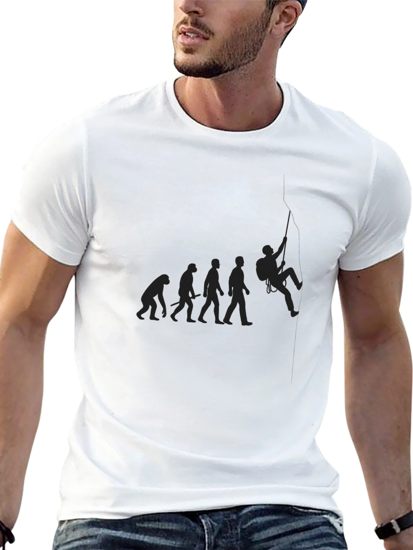 Evolution of Climbing Black T-Shirt