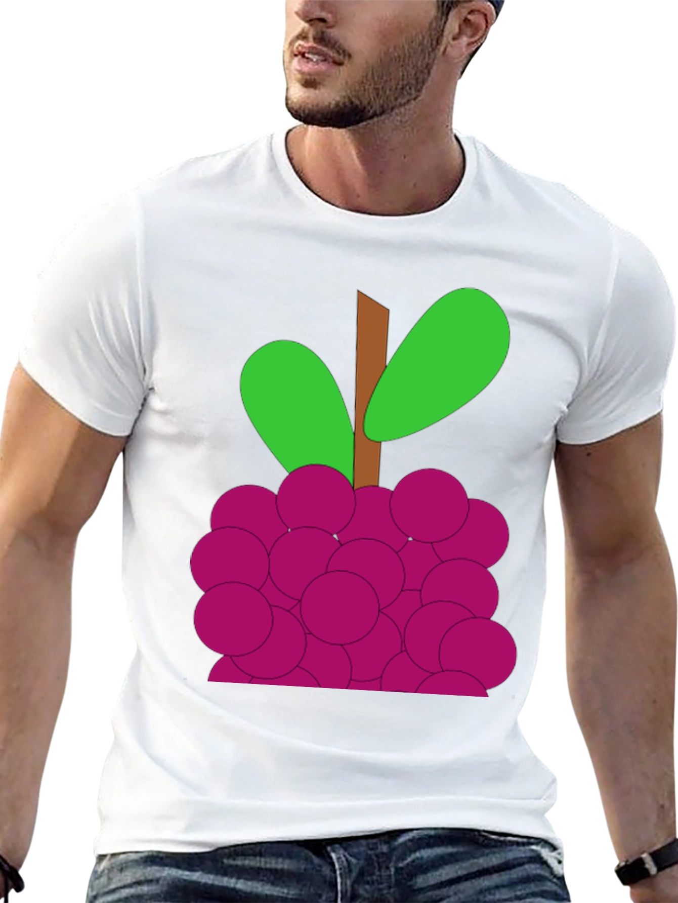 Grapes Graphic Tee - Fun Fruit Design