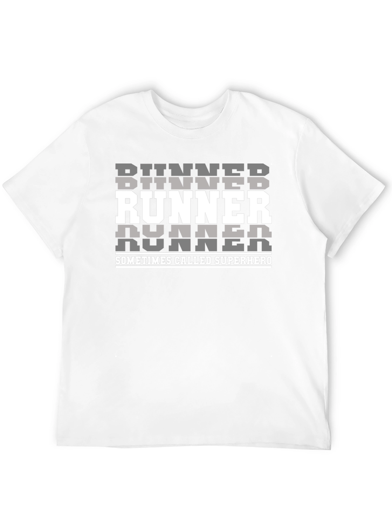 Runner Superhero Graphic Tee - Black Cotton T-Shirt