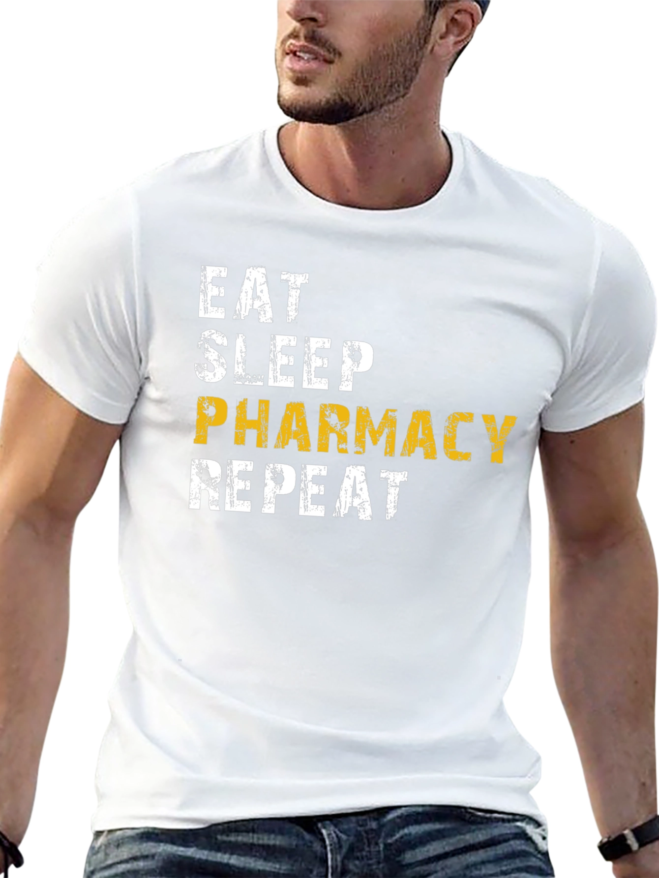 Eat Sleep Pharmacy Repeat Graphic Tee