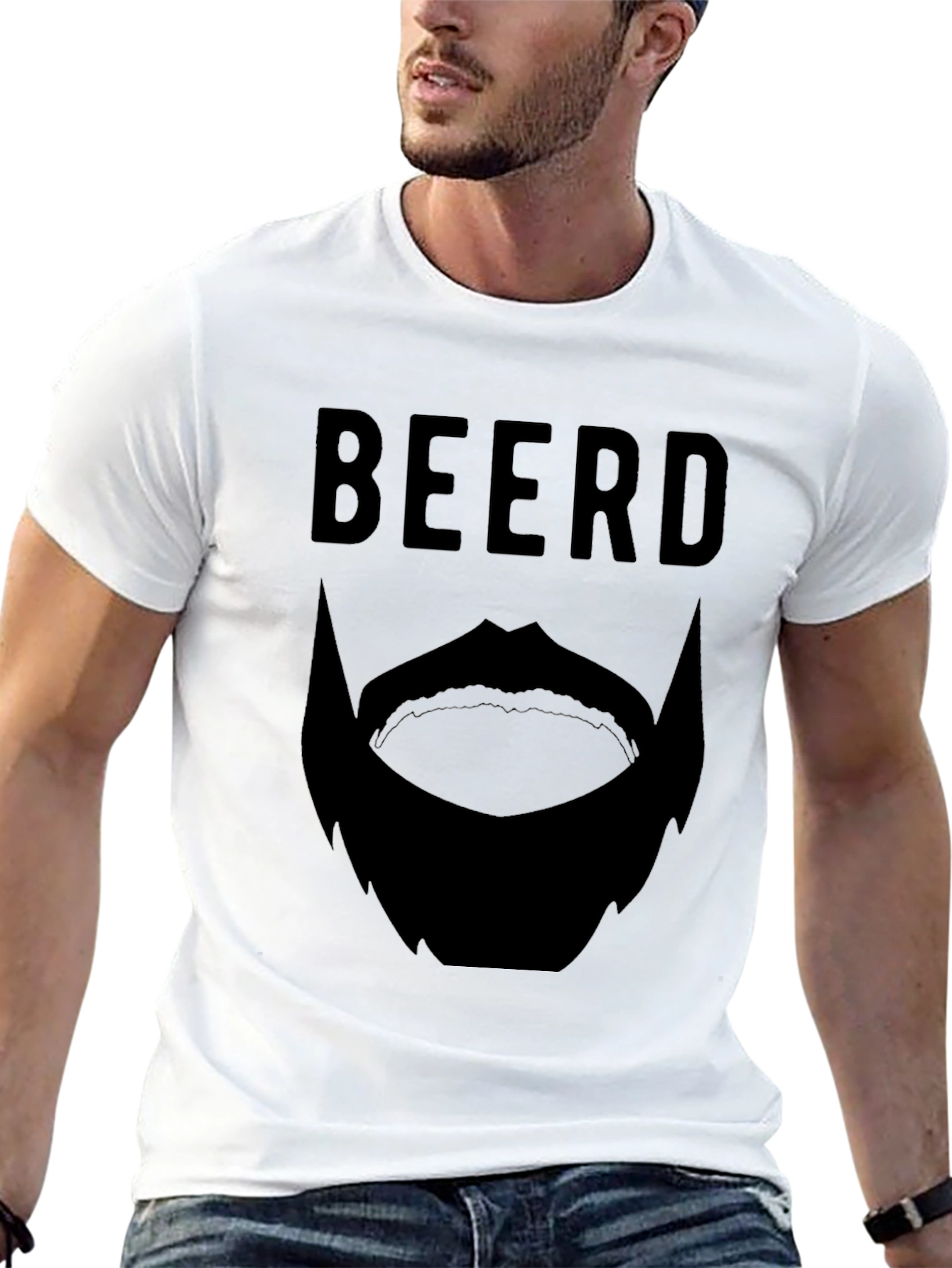Mens Black BEERD Graphic Tee