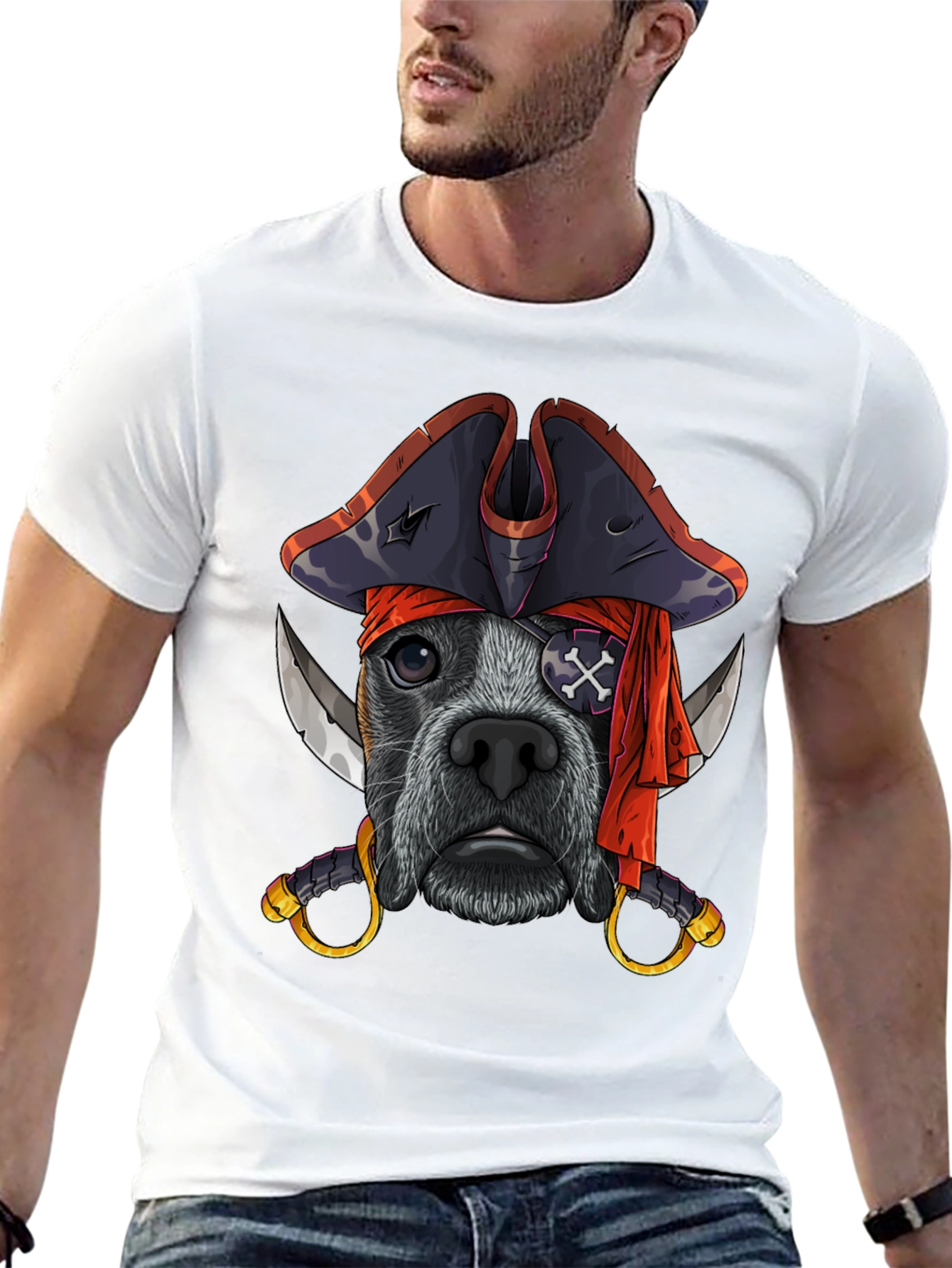 Pirate Dog T-Shirt Funny Pet Tee