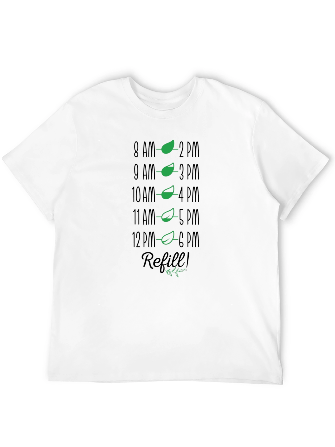 Hydration Schedule T-Shirt - Refill Reminder