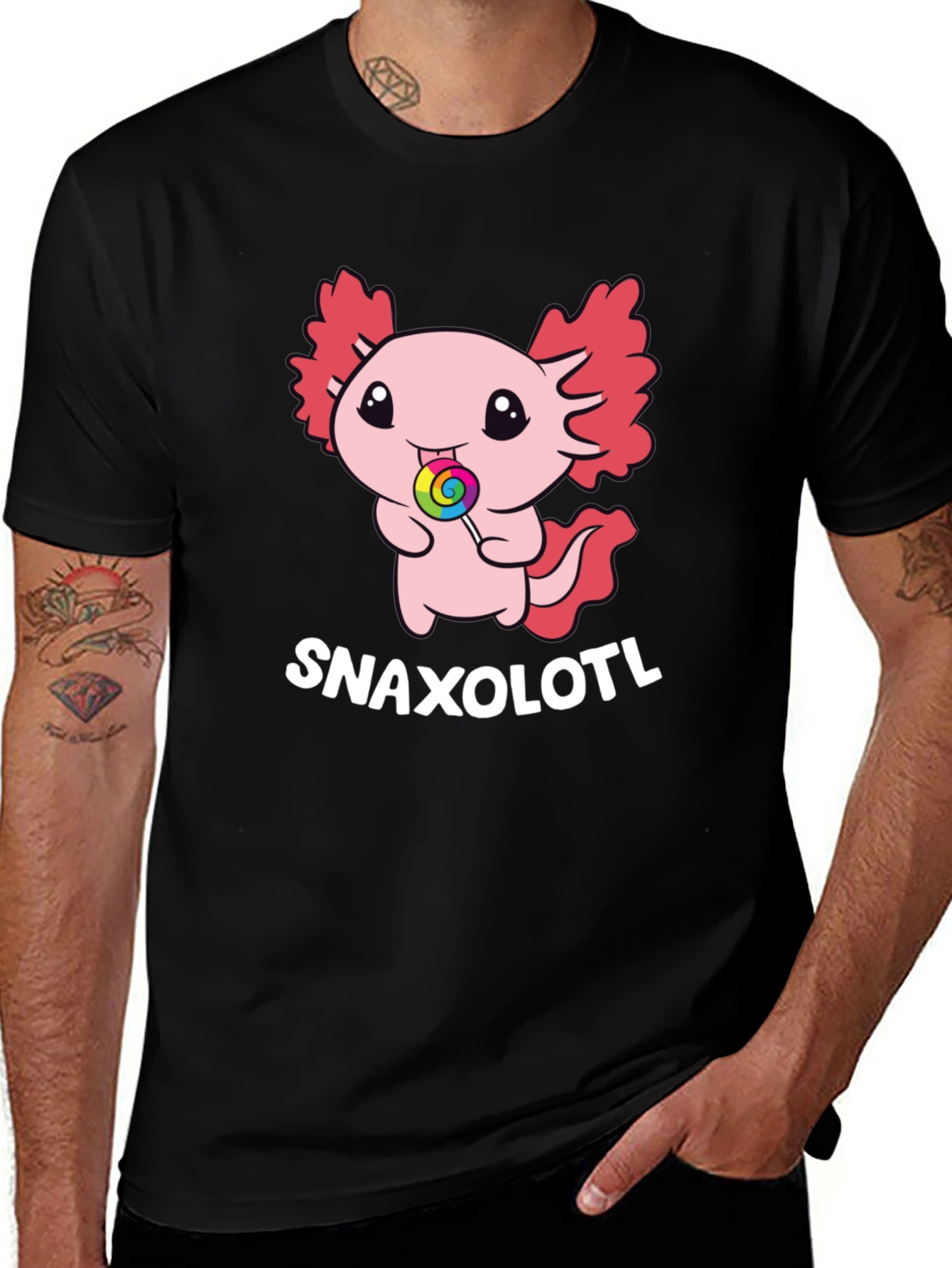 Snaxolotl T-Shirt - Cute Axolotl Candy Tee