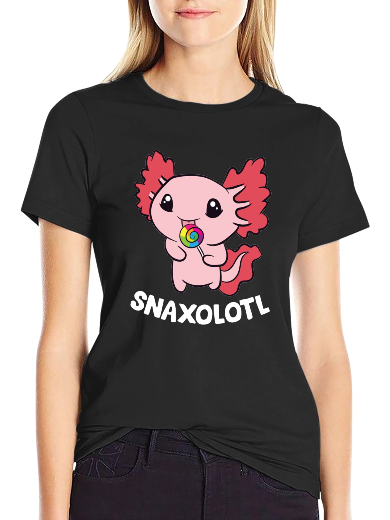 Snaxolotl T-Shirt - Cute Axolotl Candy Tee