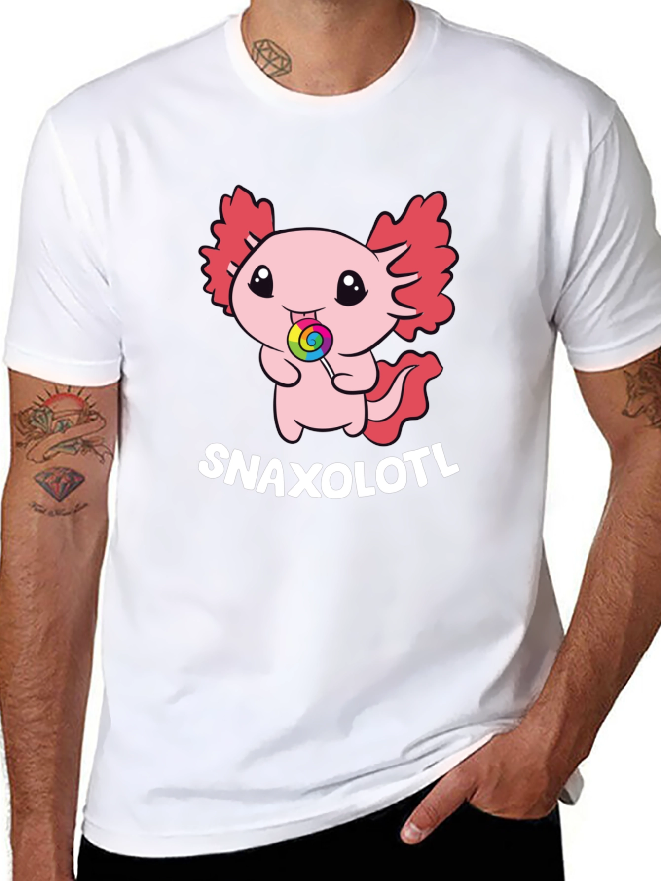 Snaxolotl T-Shirt - Cute Axolotl Candy Tee