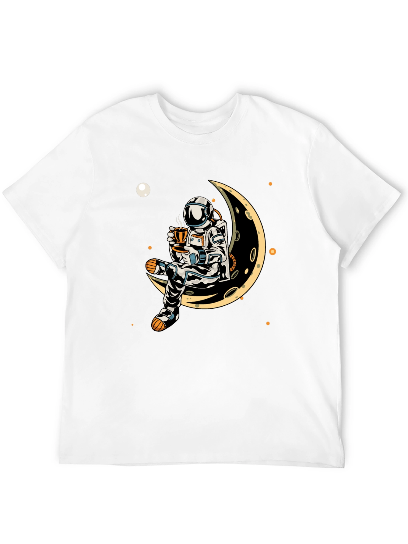 Astronaut Moon Coffee T-Shirt - Space Lover Tee