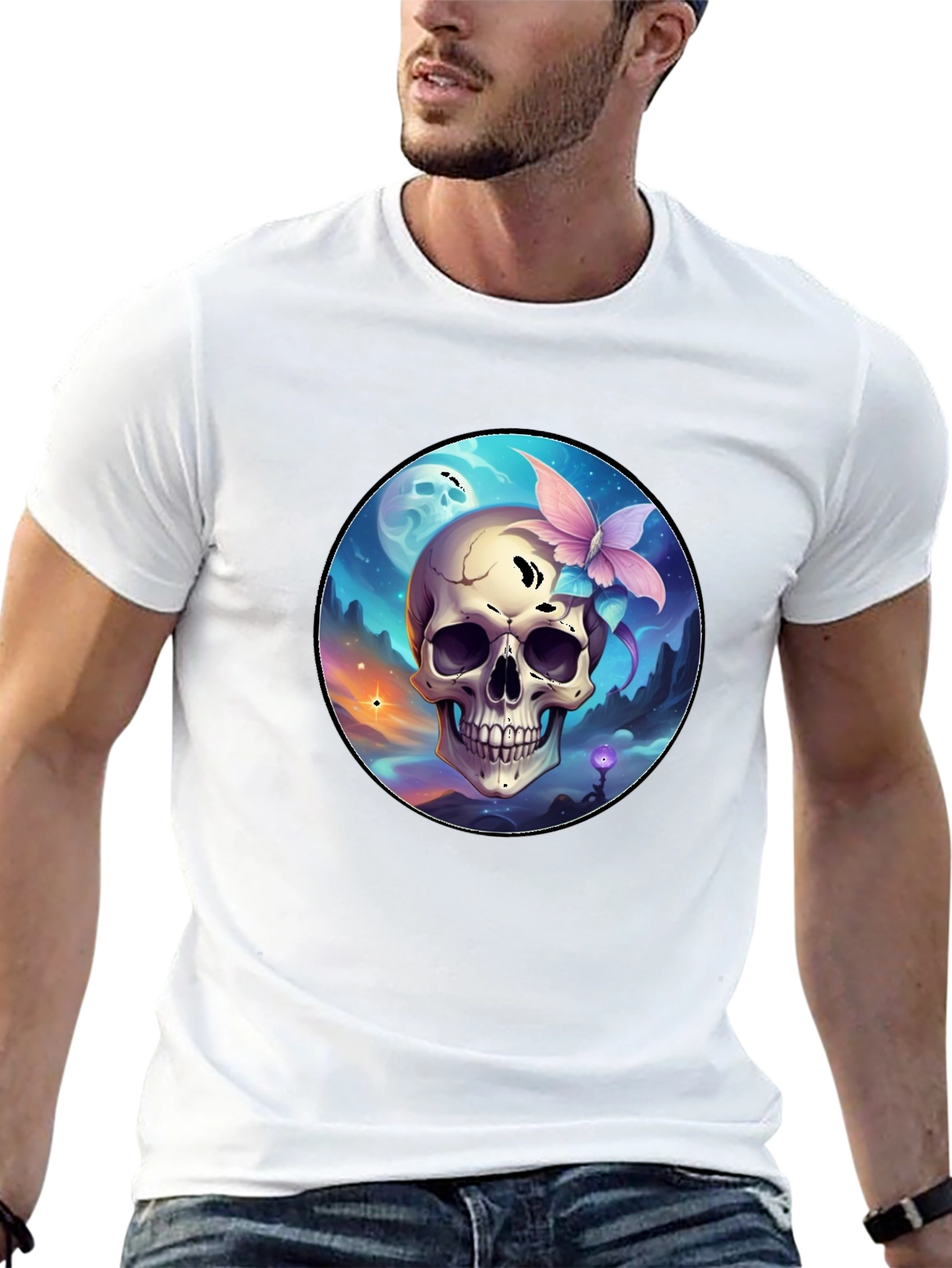 Skull & Butterfly Graphic Tee