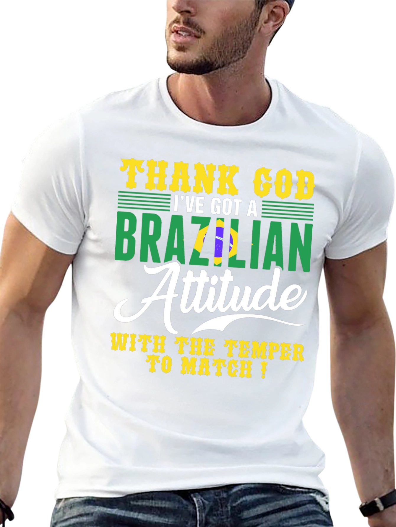 Brazilian Attitude Graphic Tee - Black