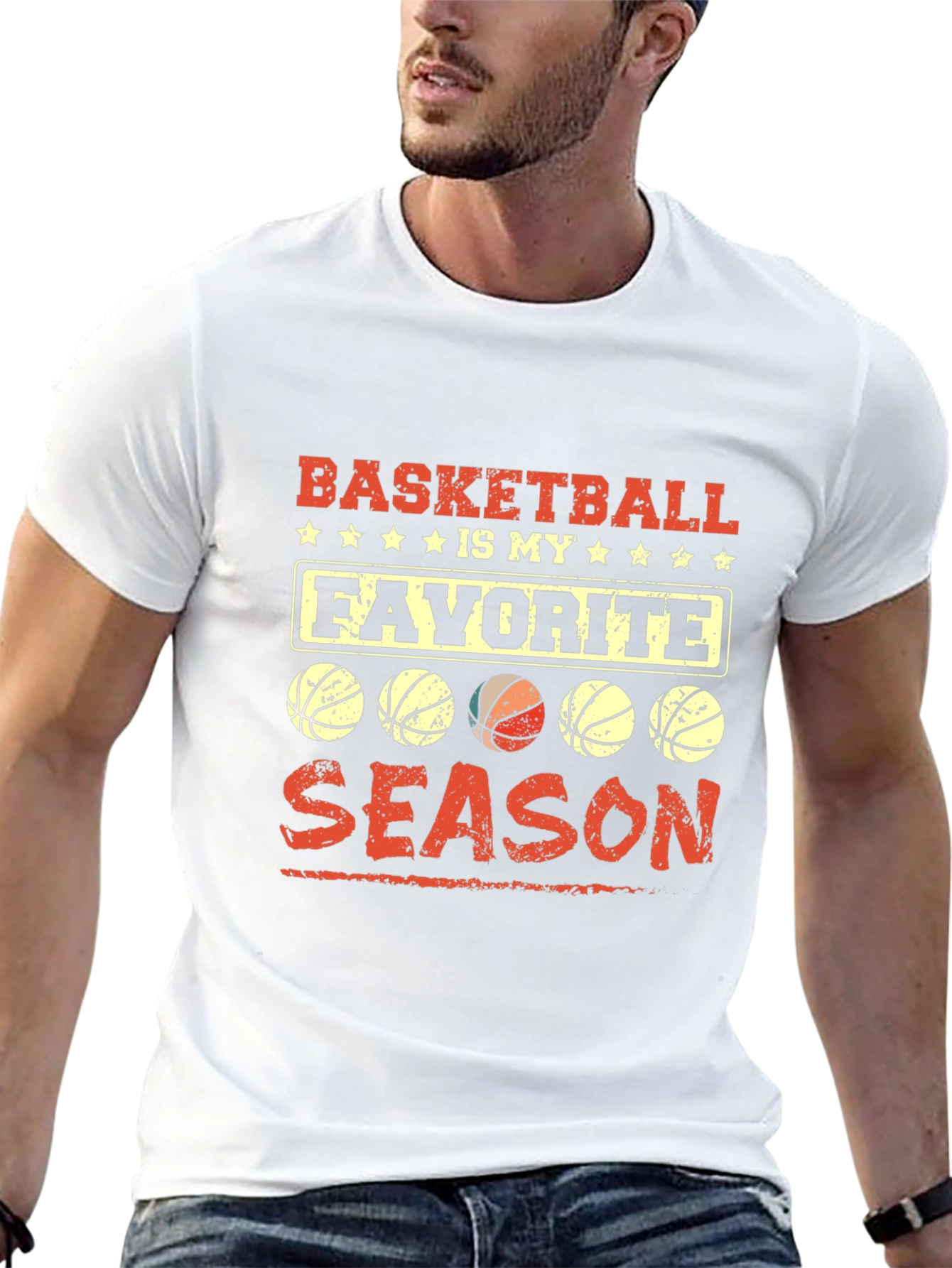 Basketball Is My Favorite Season Black T-Shirt