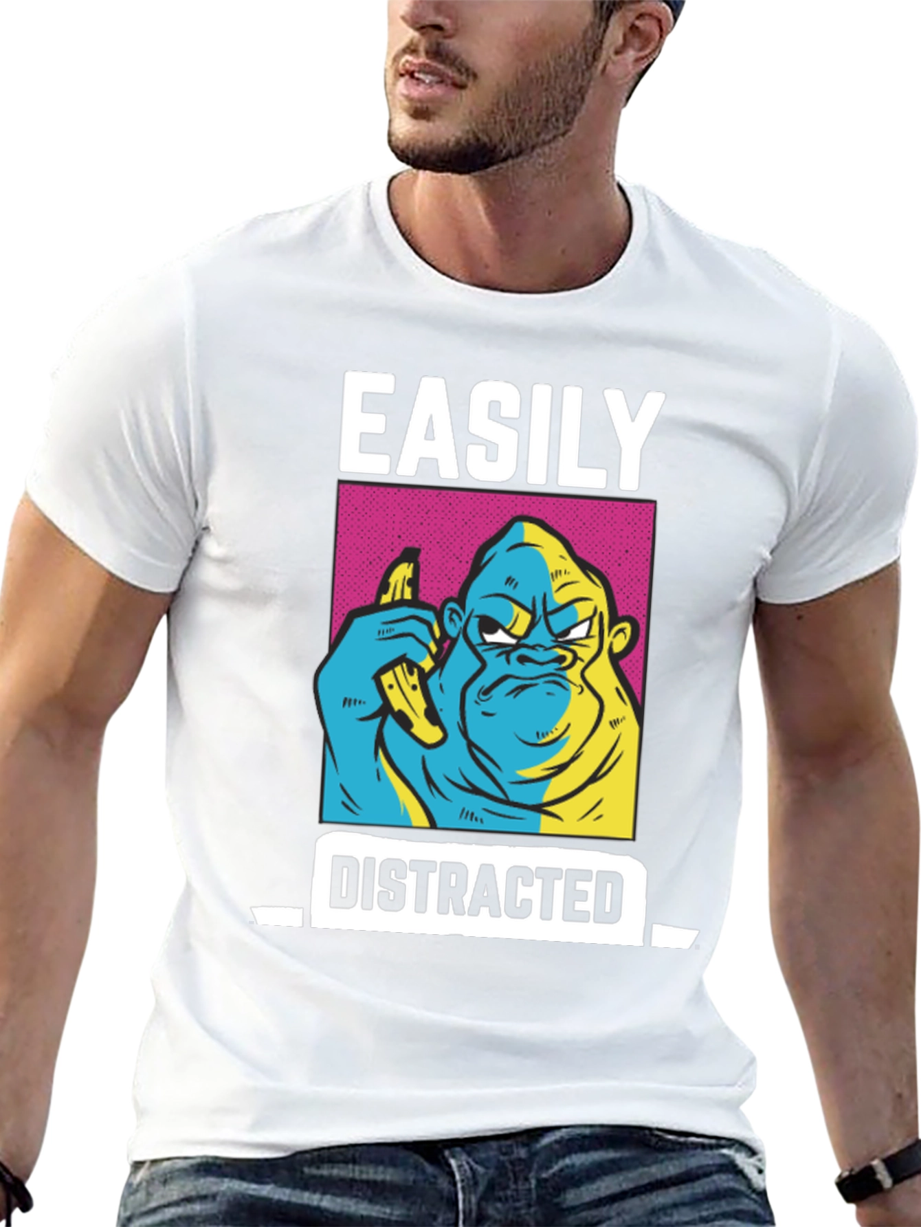 Easily Distracted Gorilla Graphic Tee
