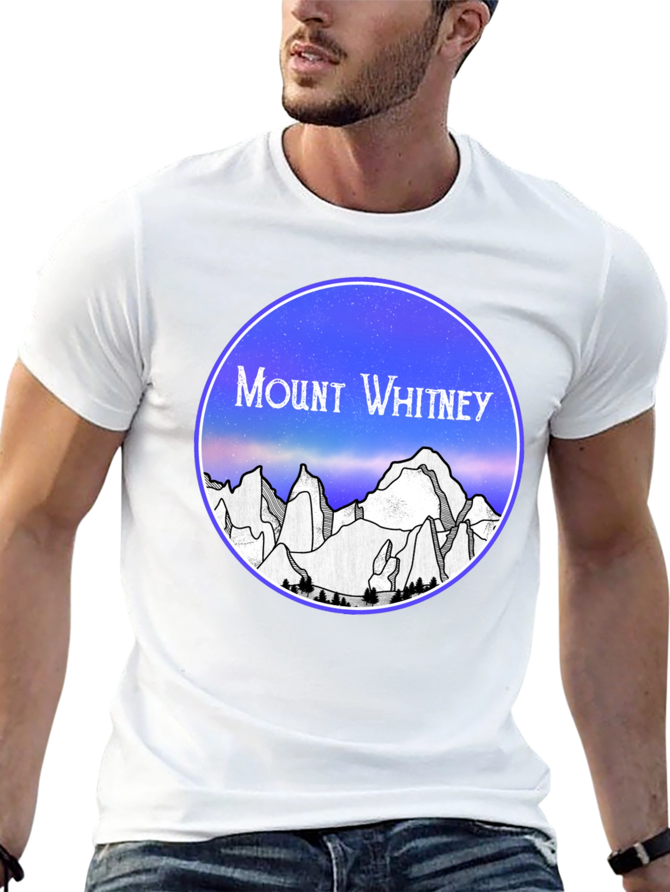 Mount Whitney T-Shirt - Black Cotton Graphic Tee