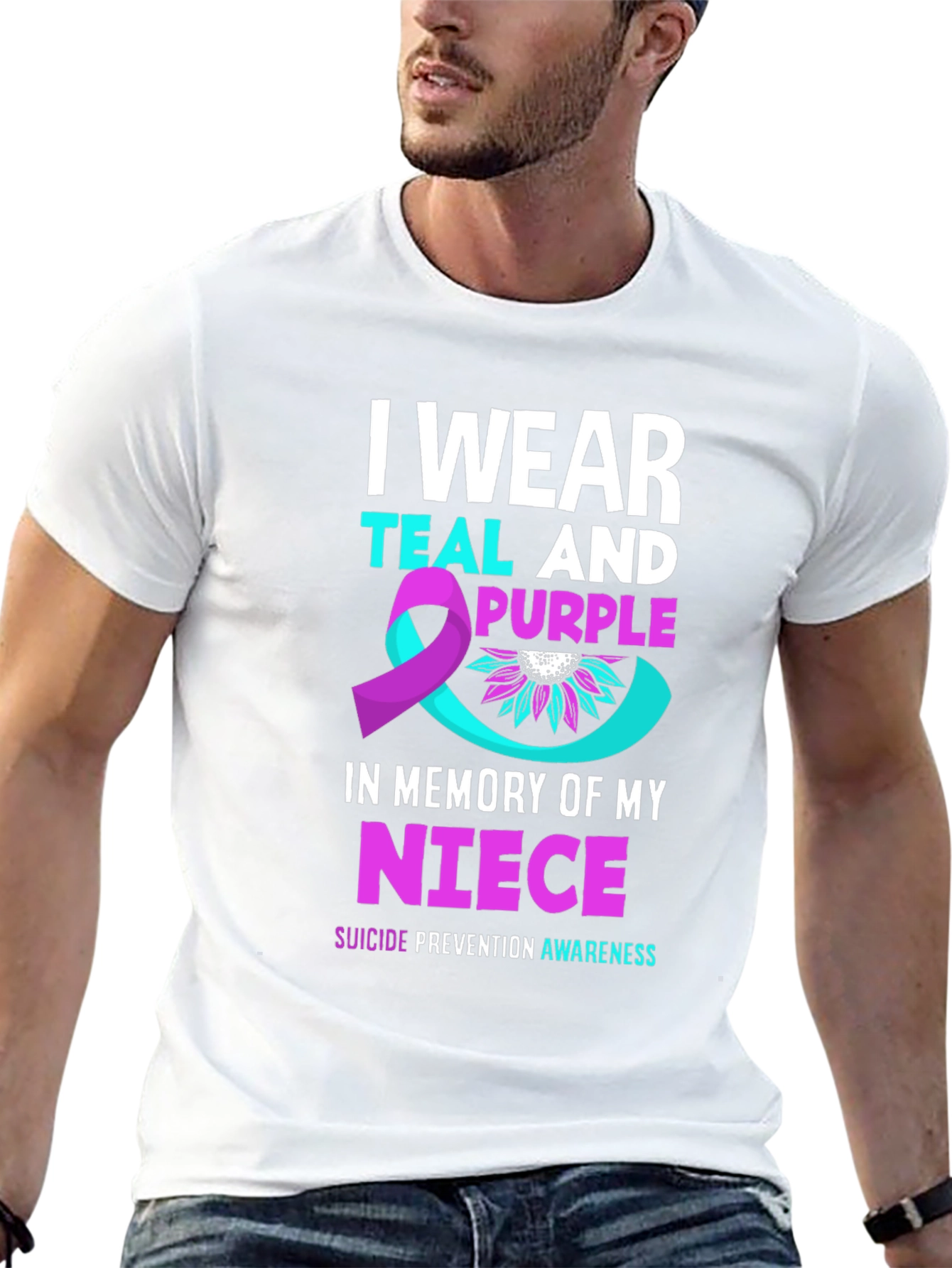 Teal and Purple Suicide Awareness T-Shirt