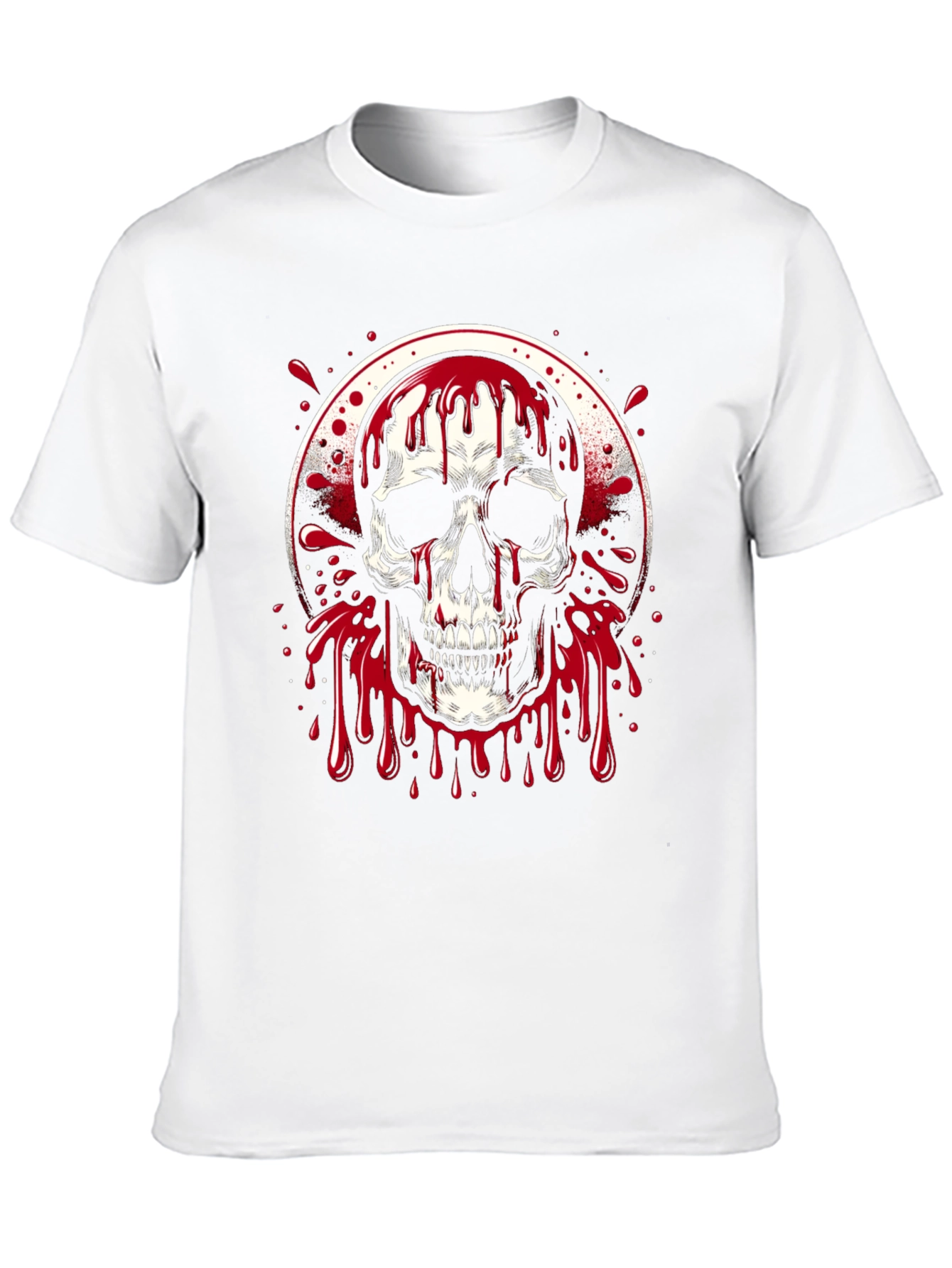 Bleeding Skull Graphic Tee - Black